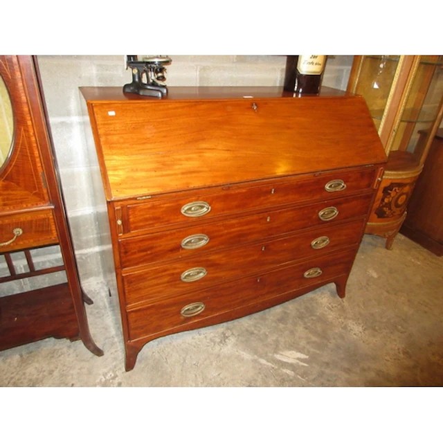 George III Mahogany Bureau, 112x52x106cm h