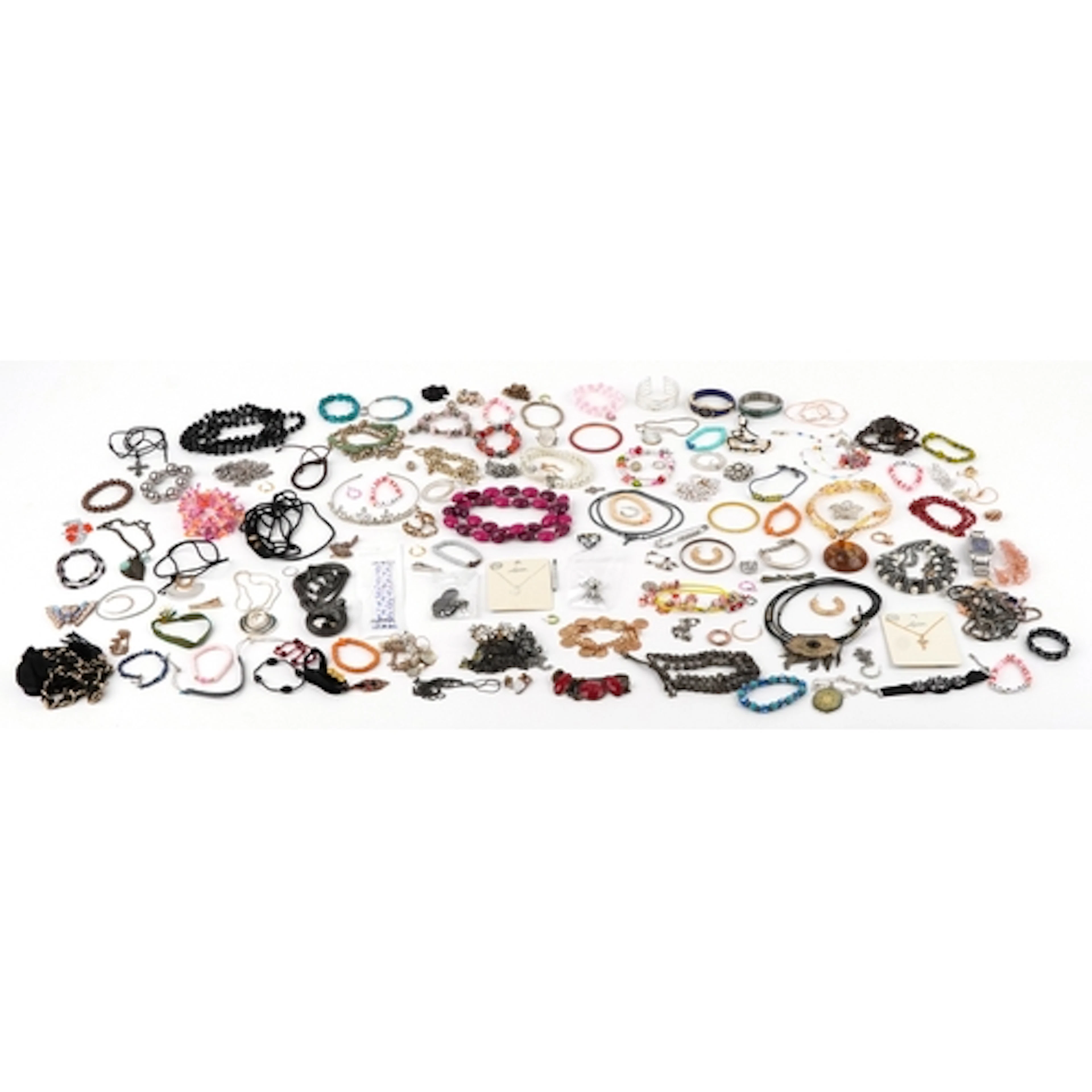 Vintage and later jewellery including necklaces, bracelets, ...