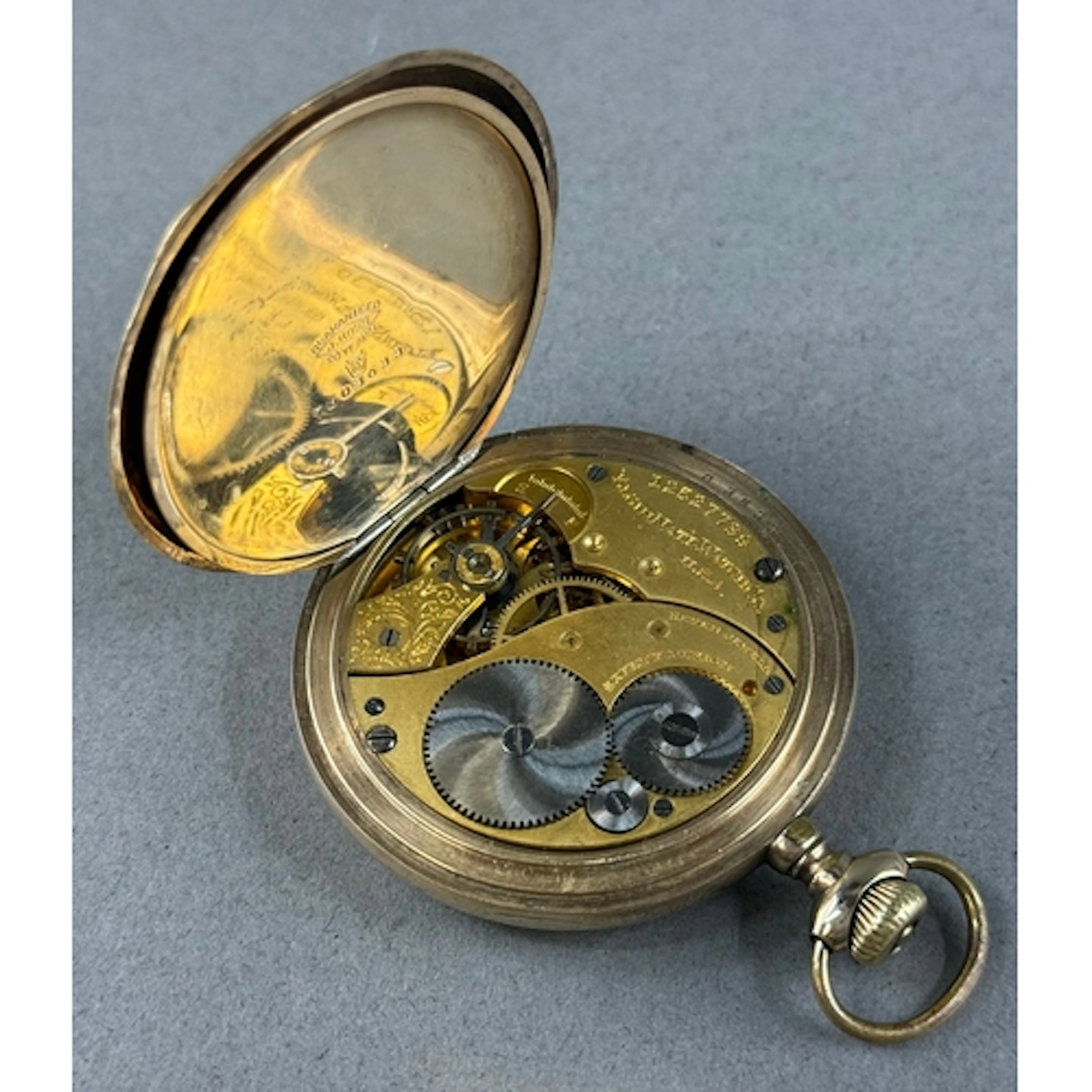 Watches- Edwardian Elgin Watch Co. USA gold plated full hunt...