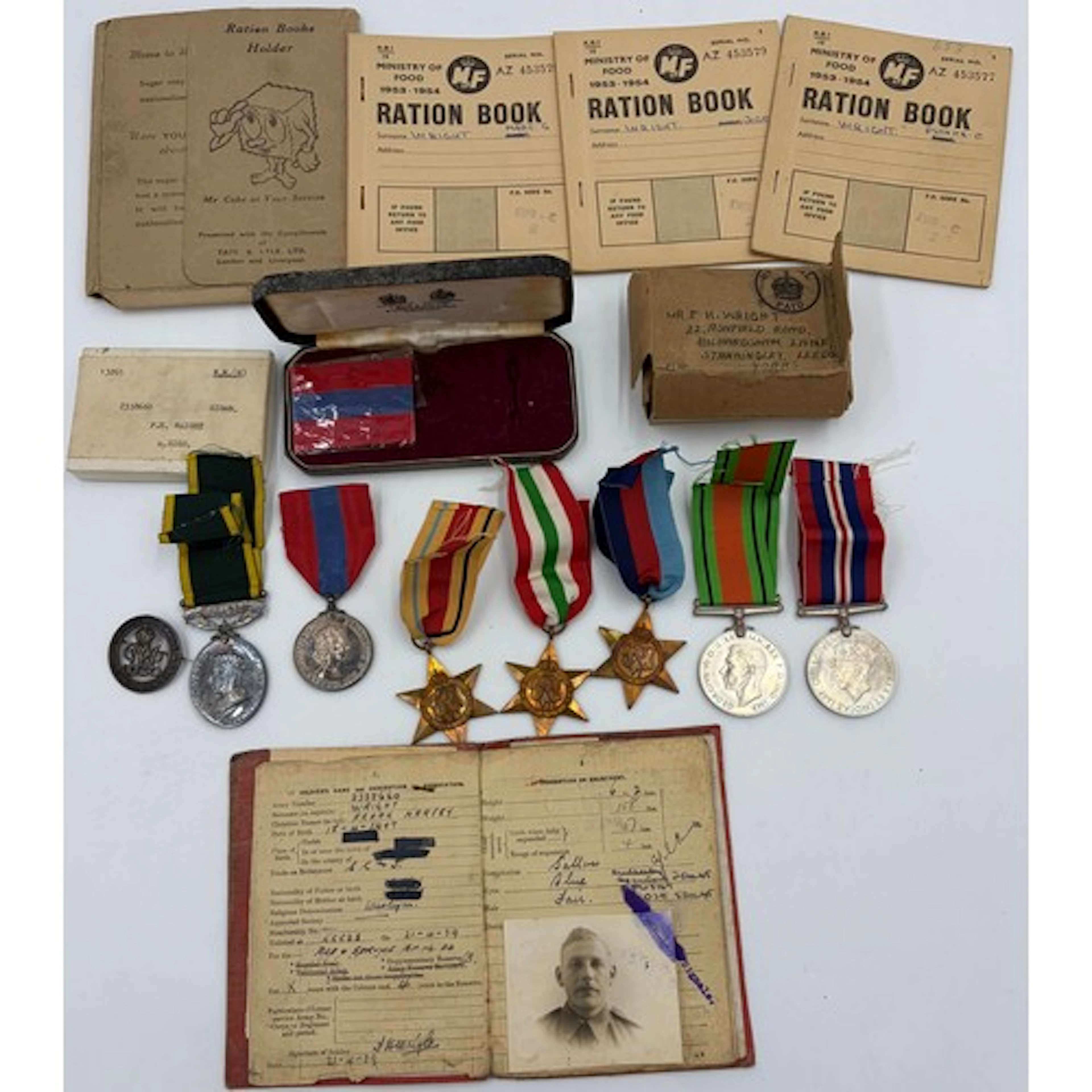A collection of medals relating to 2338660 Frank Harvey Wrig...