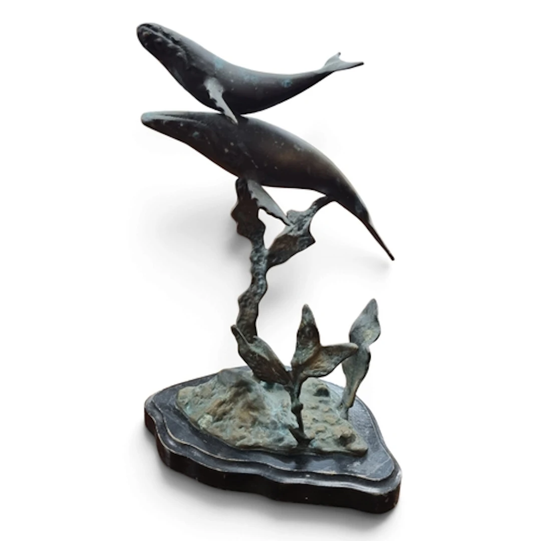 A good 20th Century Bronze/Brass Sculpture of a hump back Wh...