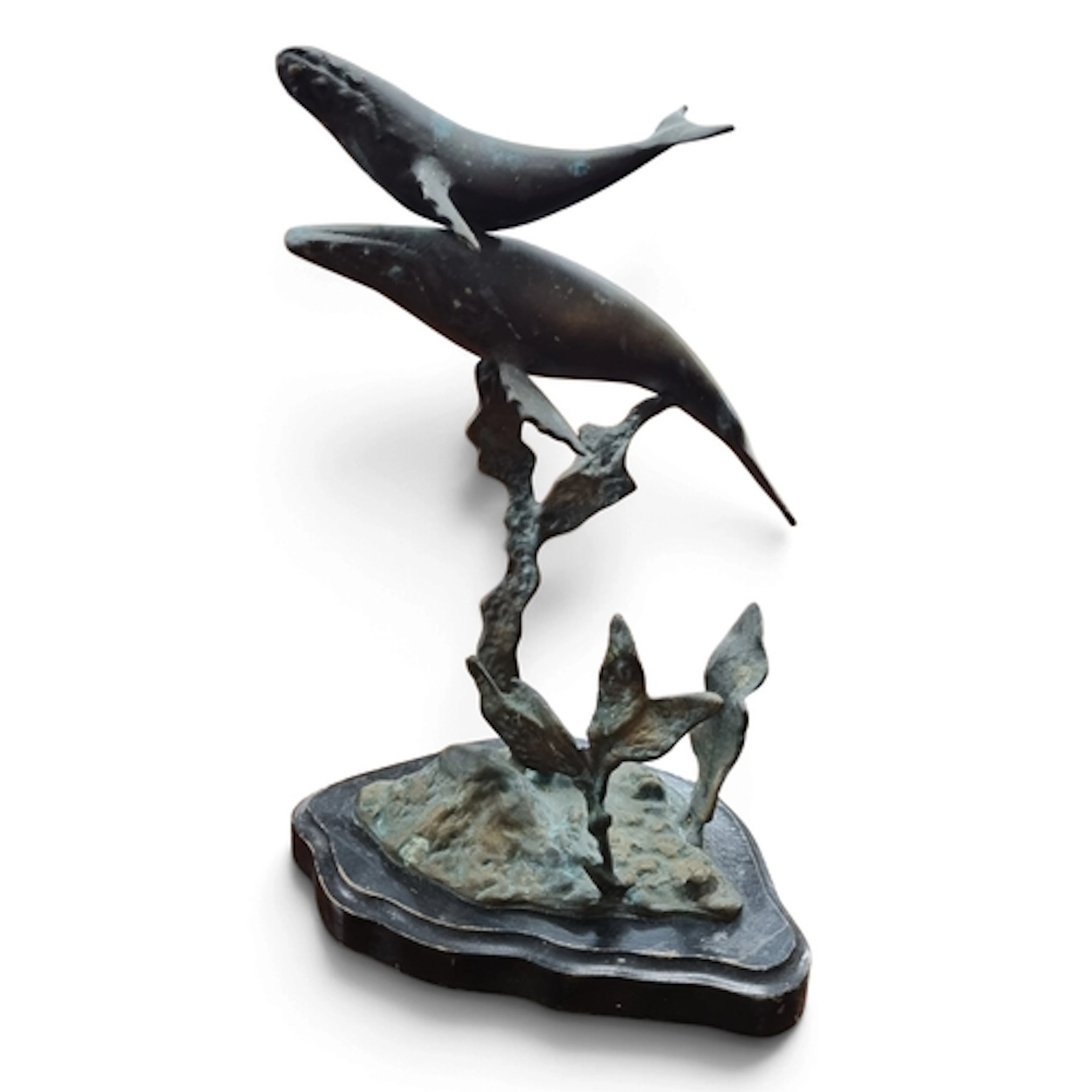 A good 20th Century Bronze/Brass Sculpture of a hump back Wh...