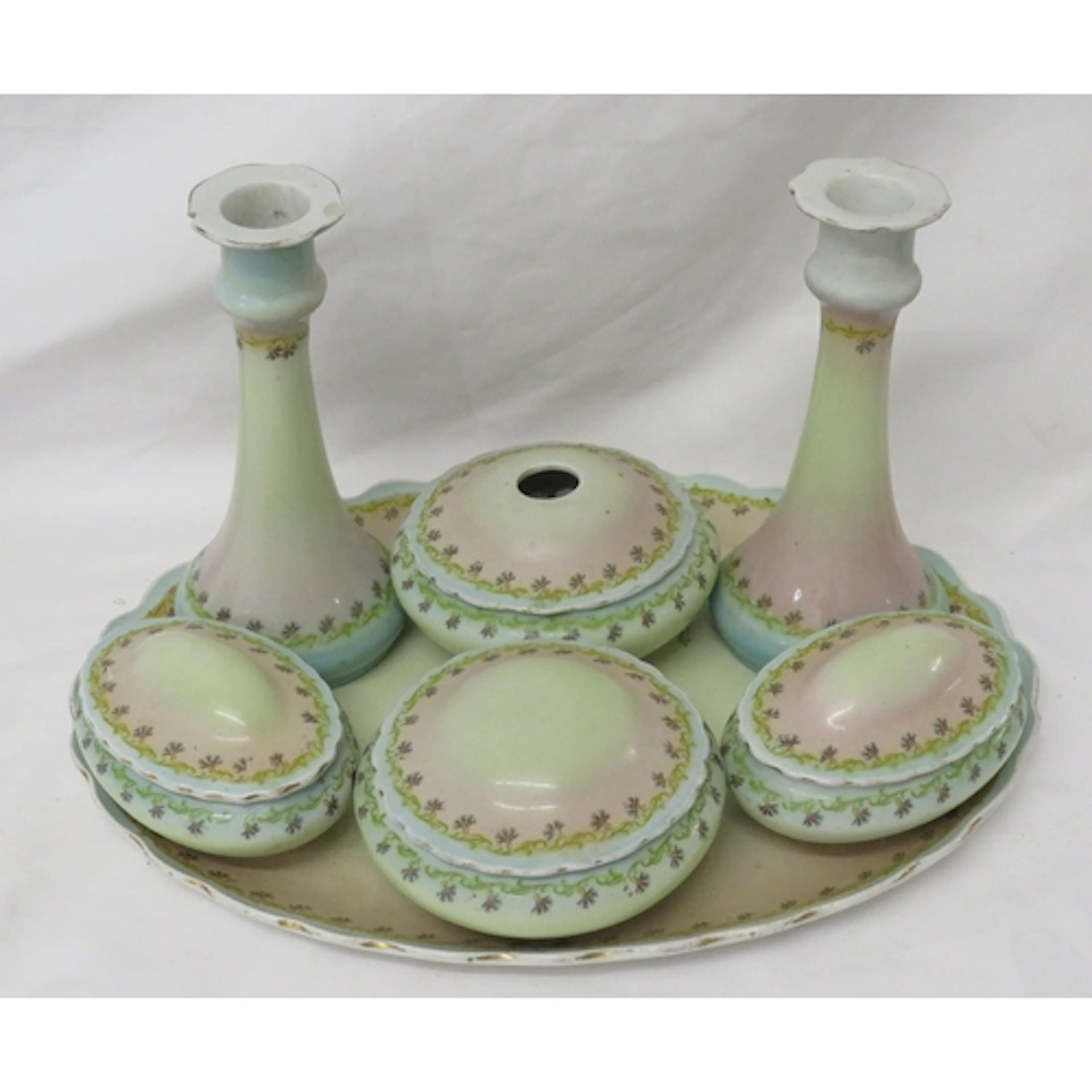 Vintage Hollinshead & Kirkham Ceramic Dressing Table Set inc...