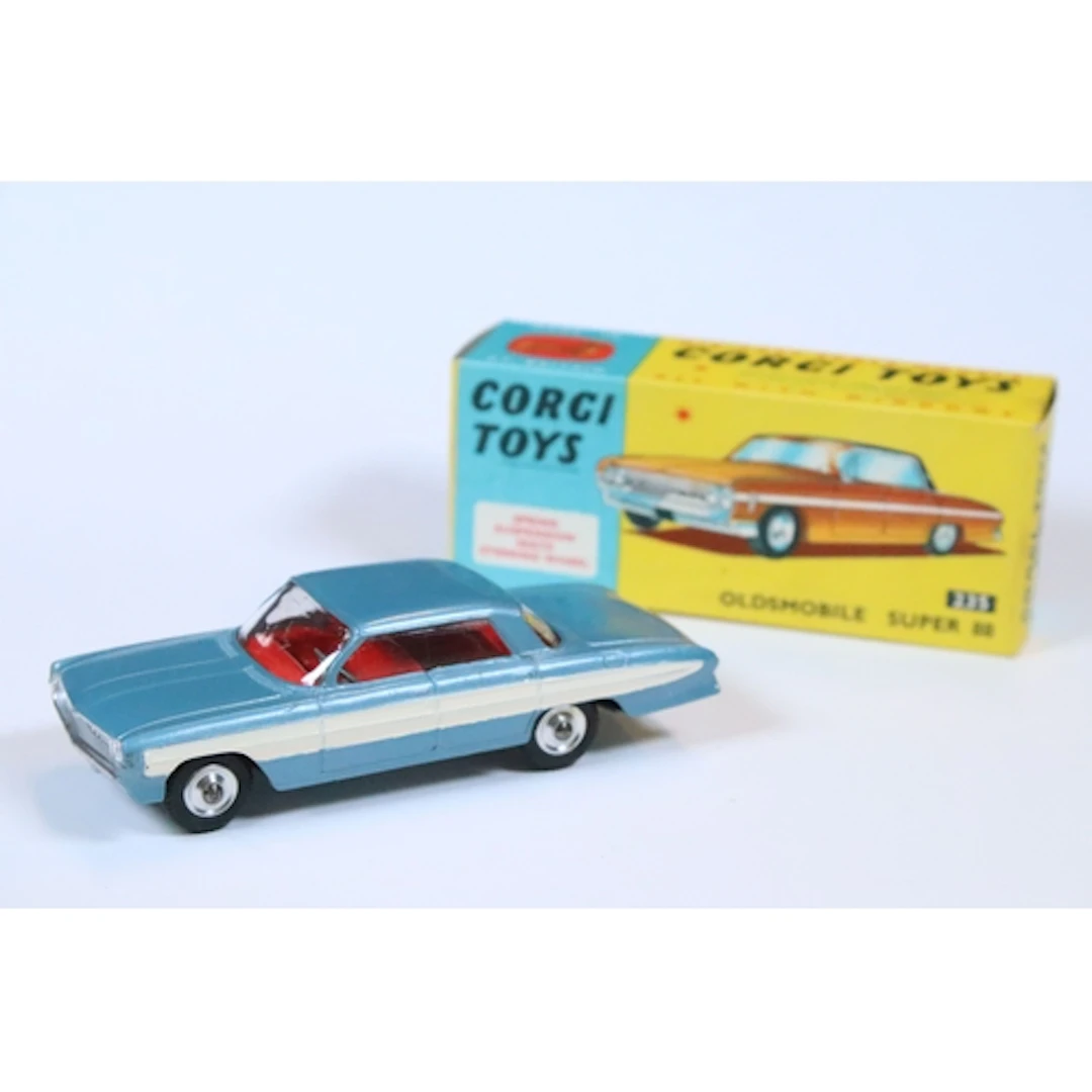 Boxed Corgi 235 Oldsmobile Super 88 diecast model in steel b...