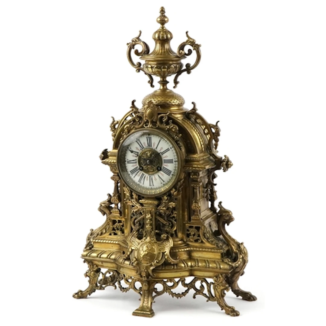 N. Cheneau Dijon, early 20th century French ornate gilt bass...