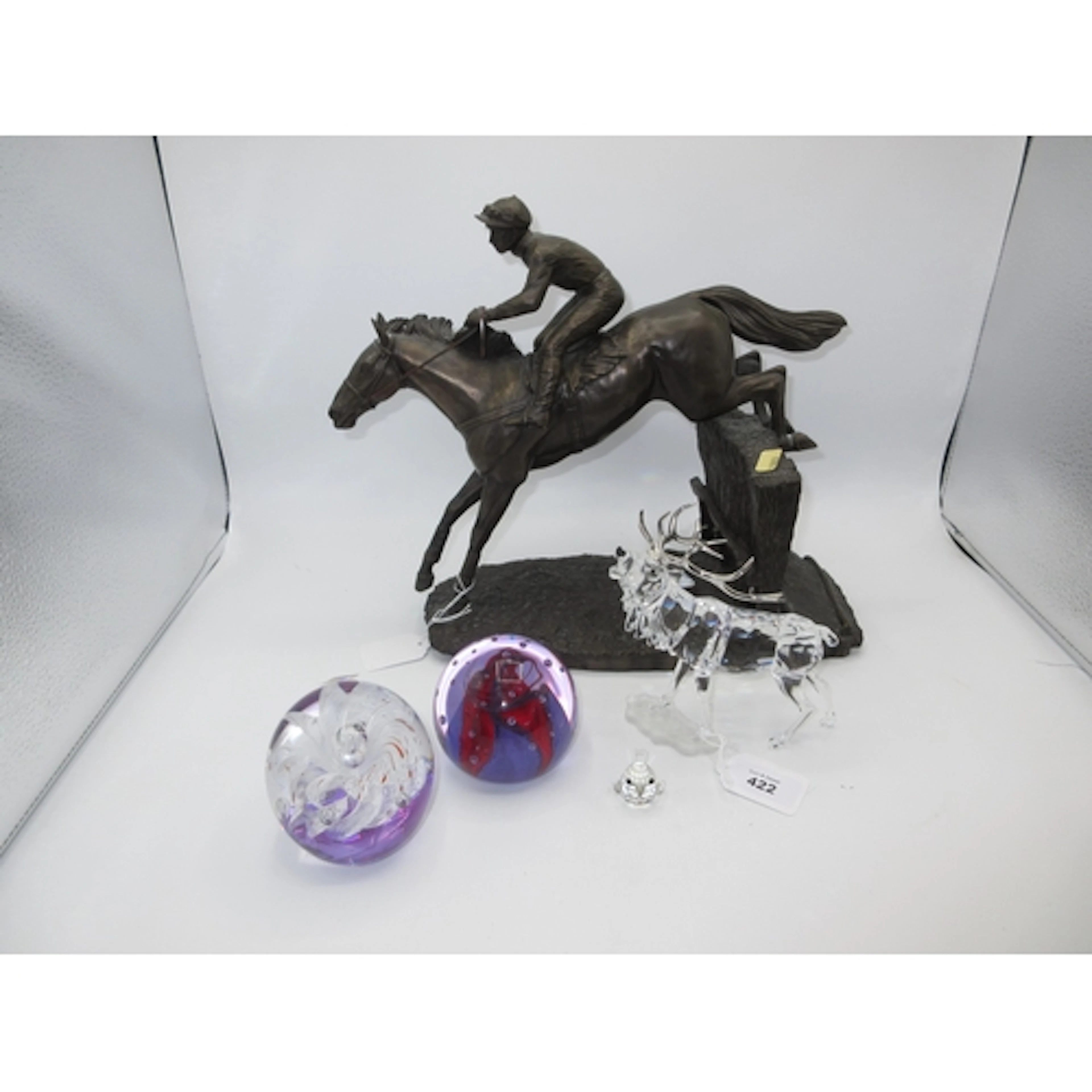 Swarovski Crystal Chick, Crystal Stag, 2 Paperweights and a ...