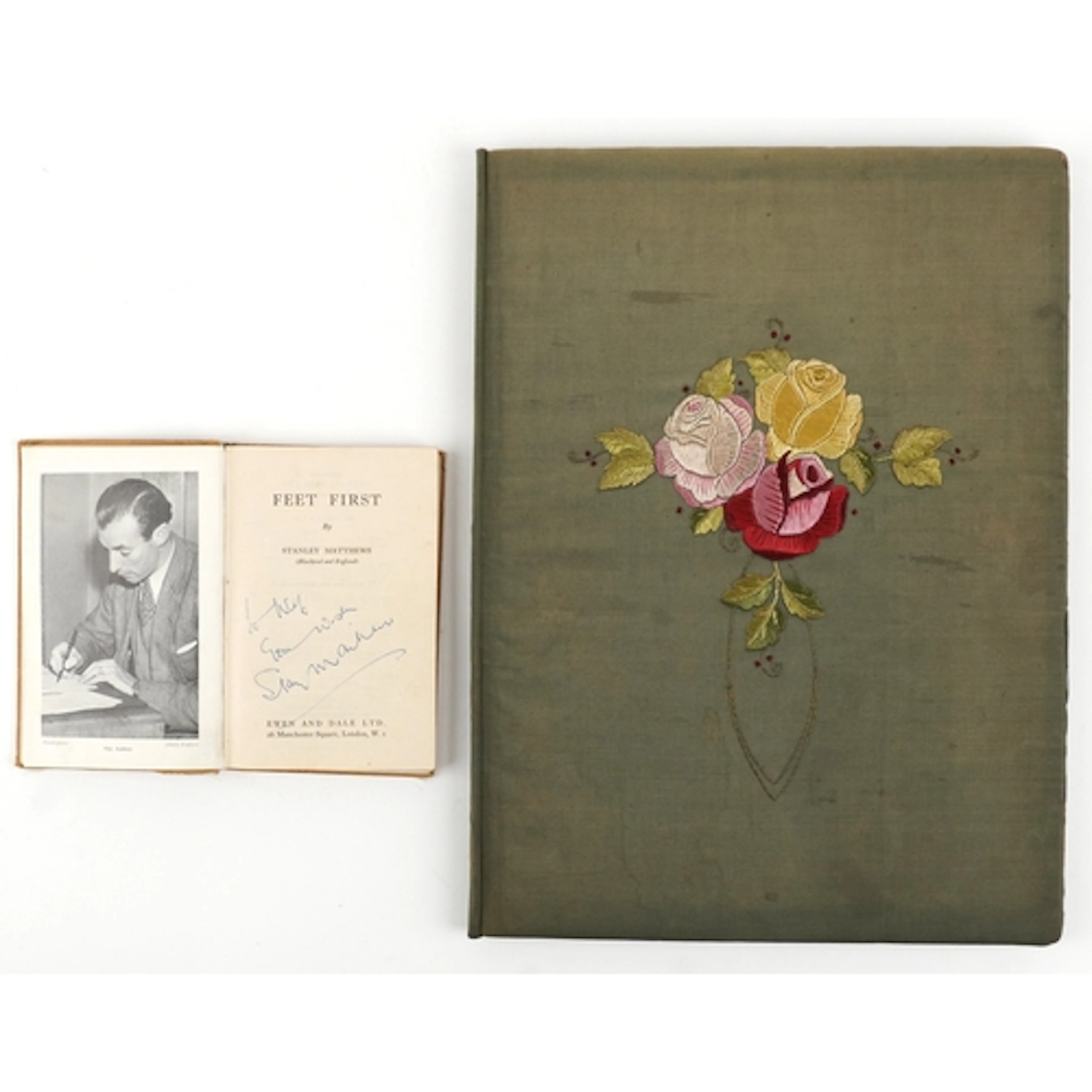 Stanley Matthews, Signed - Feet First hardback book publishe...