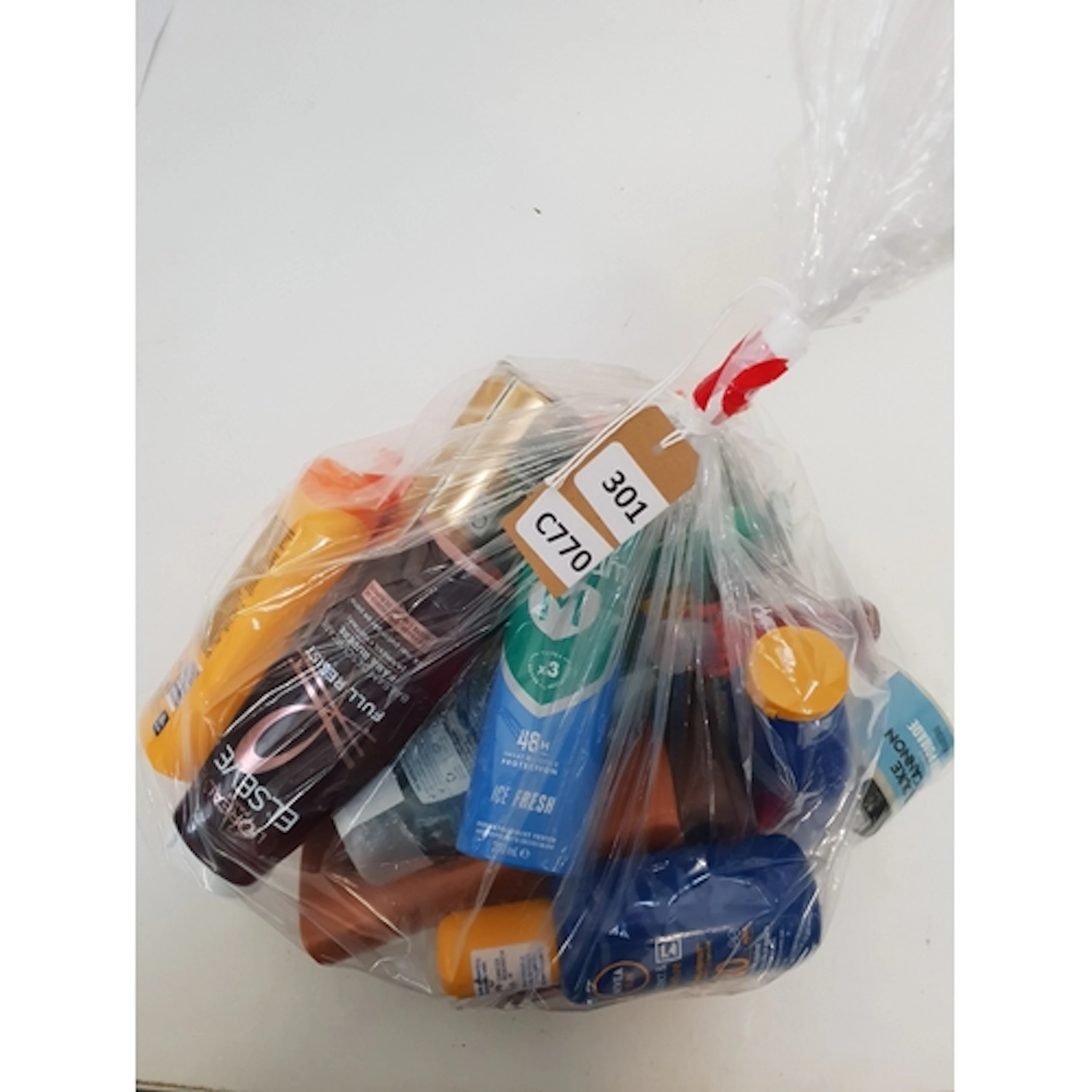 ONE BAG OF USED COSMETICS Including Mitchum, L'Oreal, Nivea...