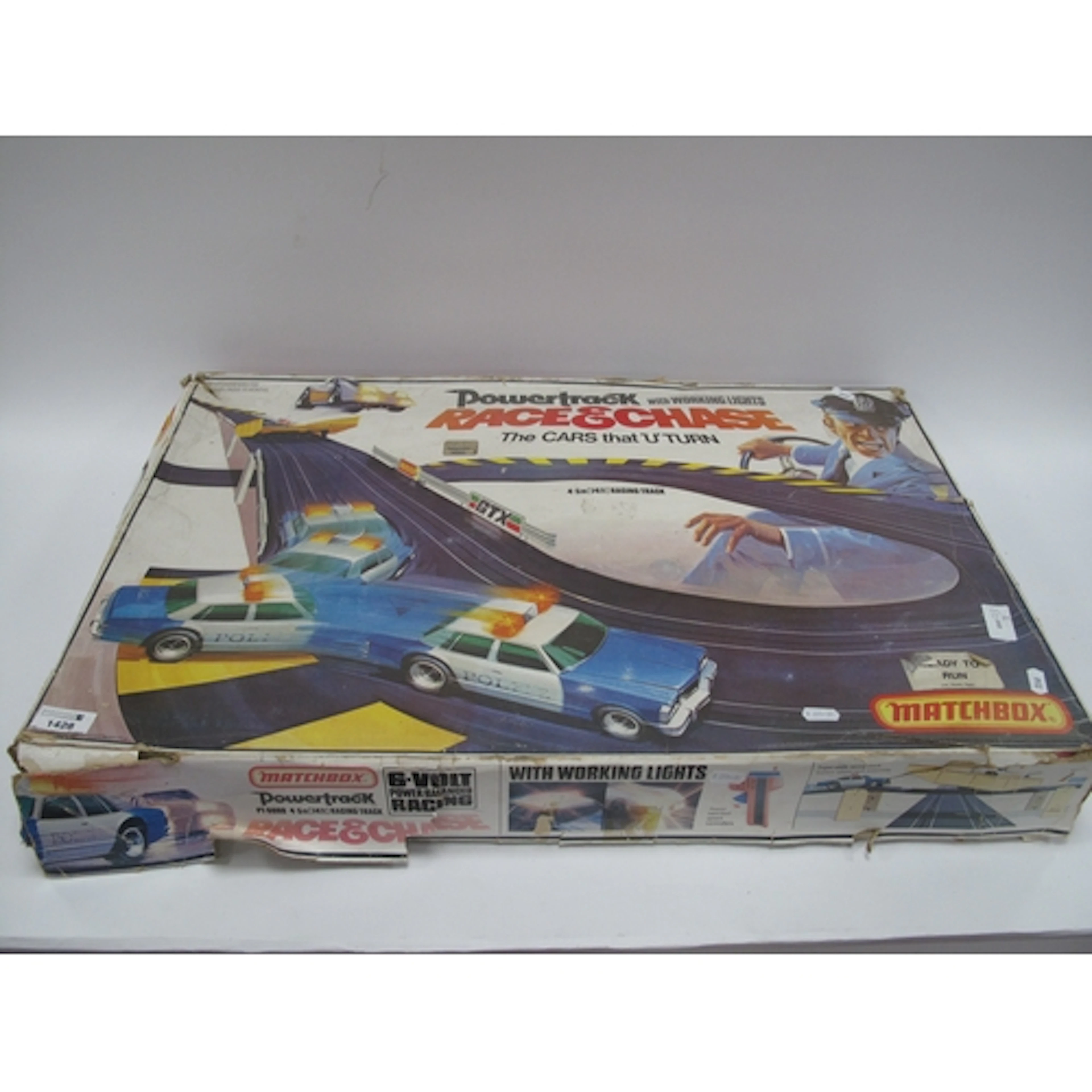 An Original Matchbox Powetrack Race & Chase Car Set, boxed. ...