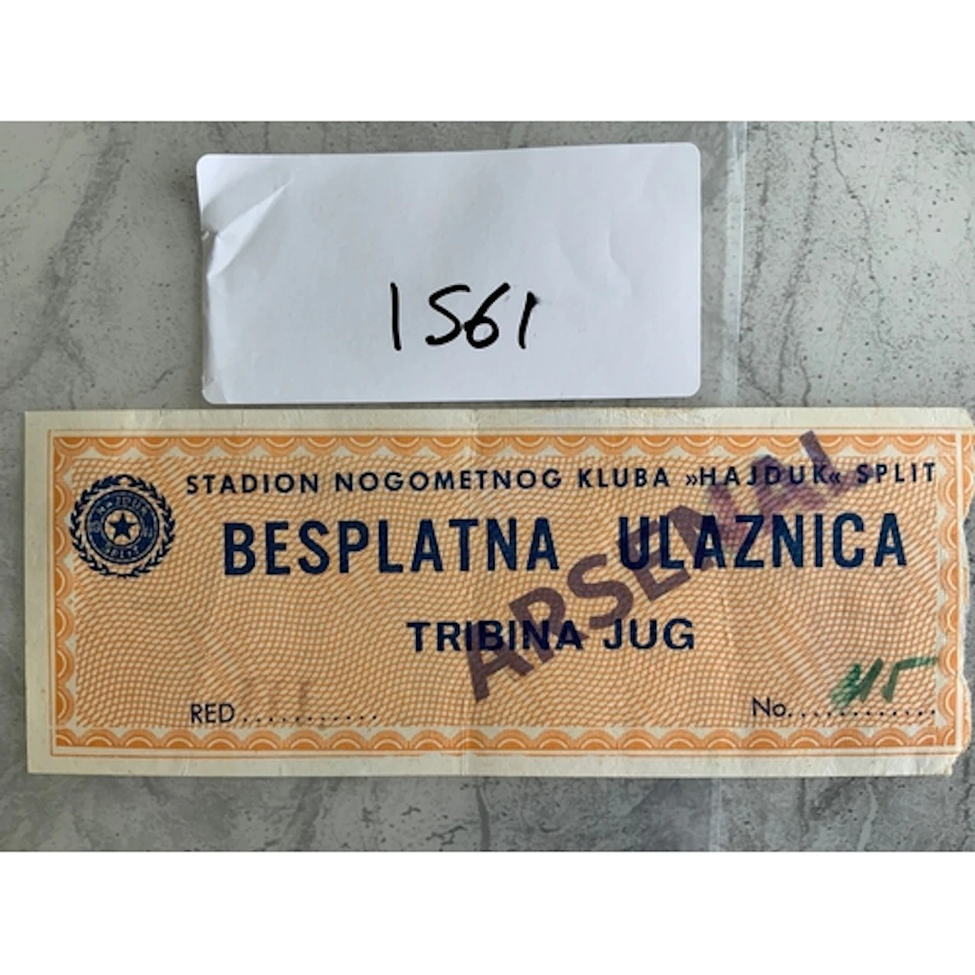 78/79 Hajduk Split v Arsenal Football Ticket: UEFA Cup ticke...
