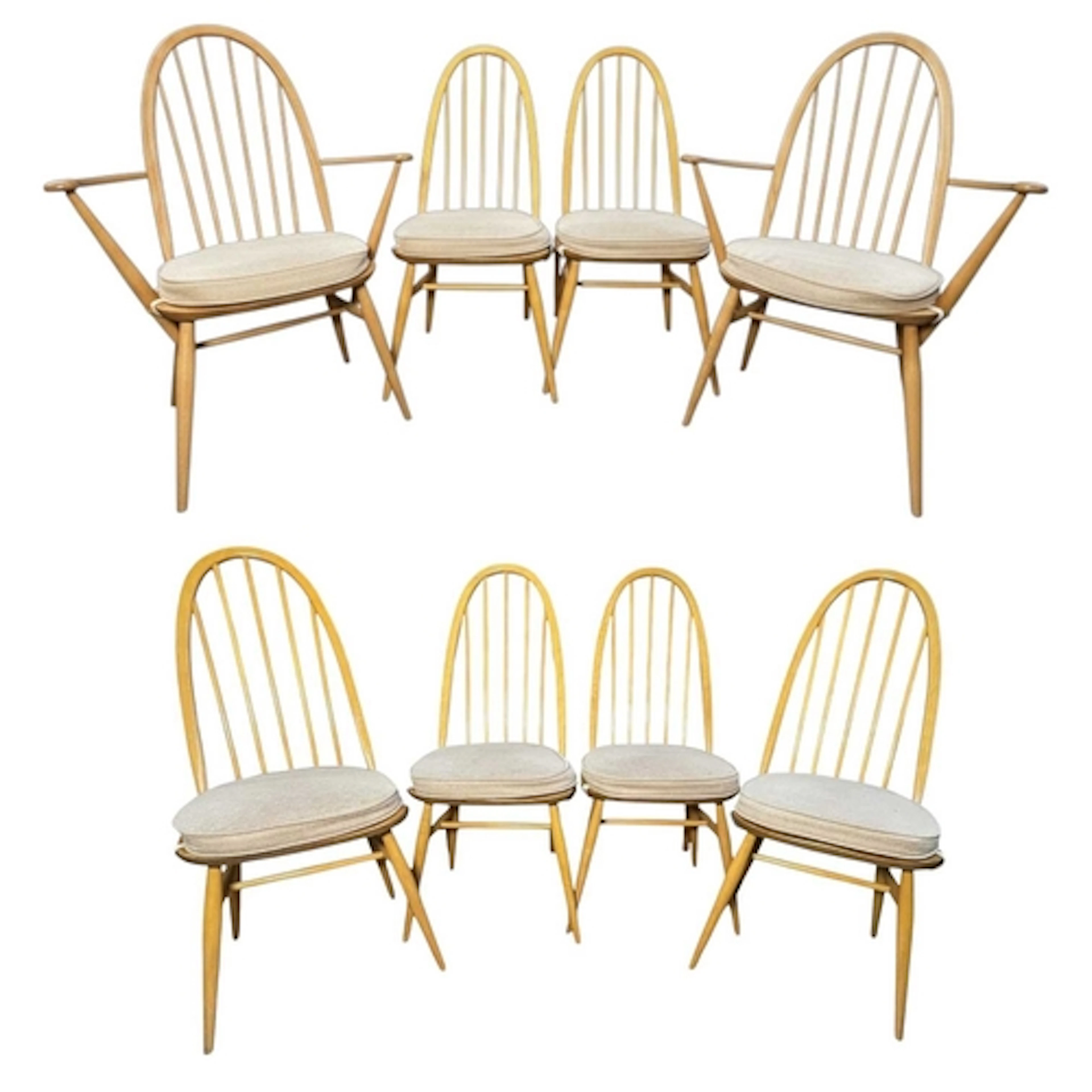 Lucian Ercolani for Ercol - Quaker Model 365 - a set of eigh...