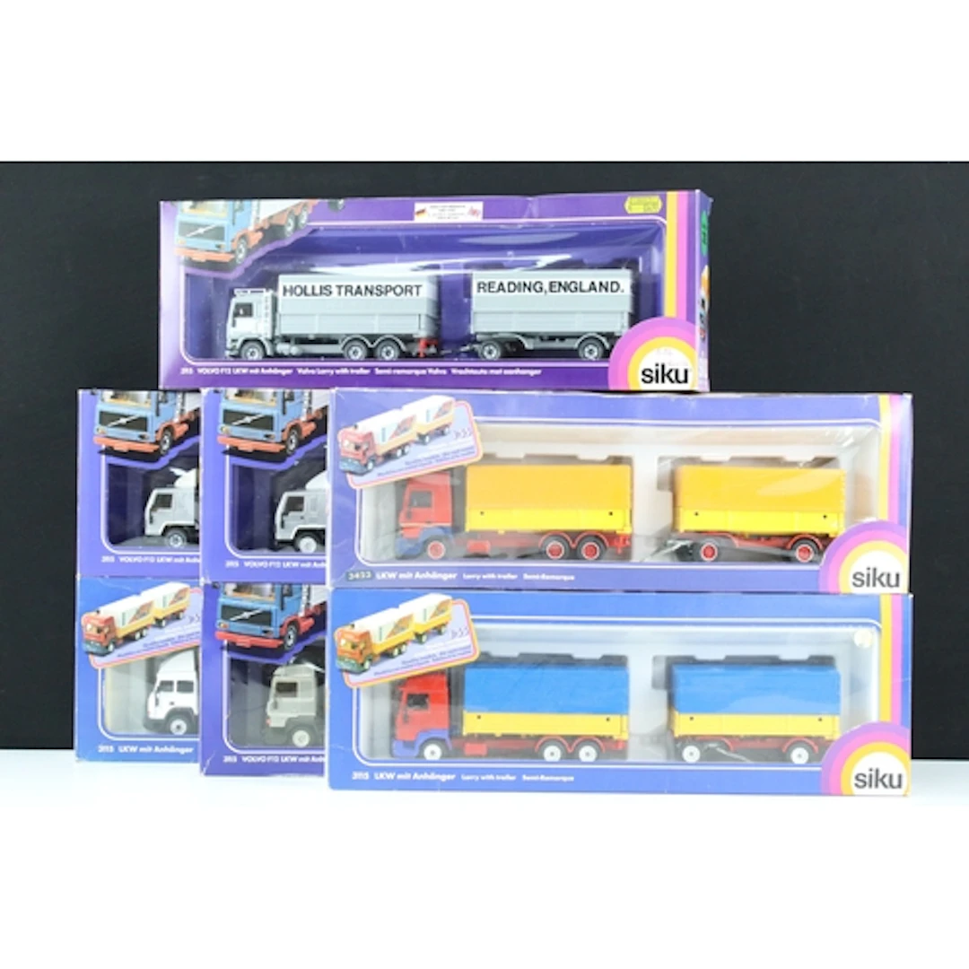 Seven boxed Siku haulage related diecast models to include 6...