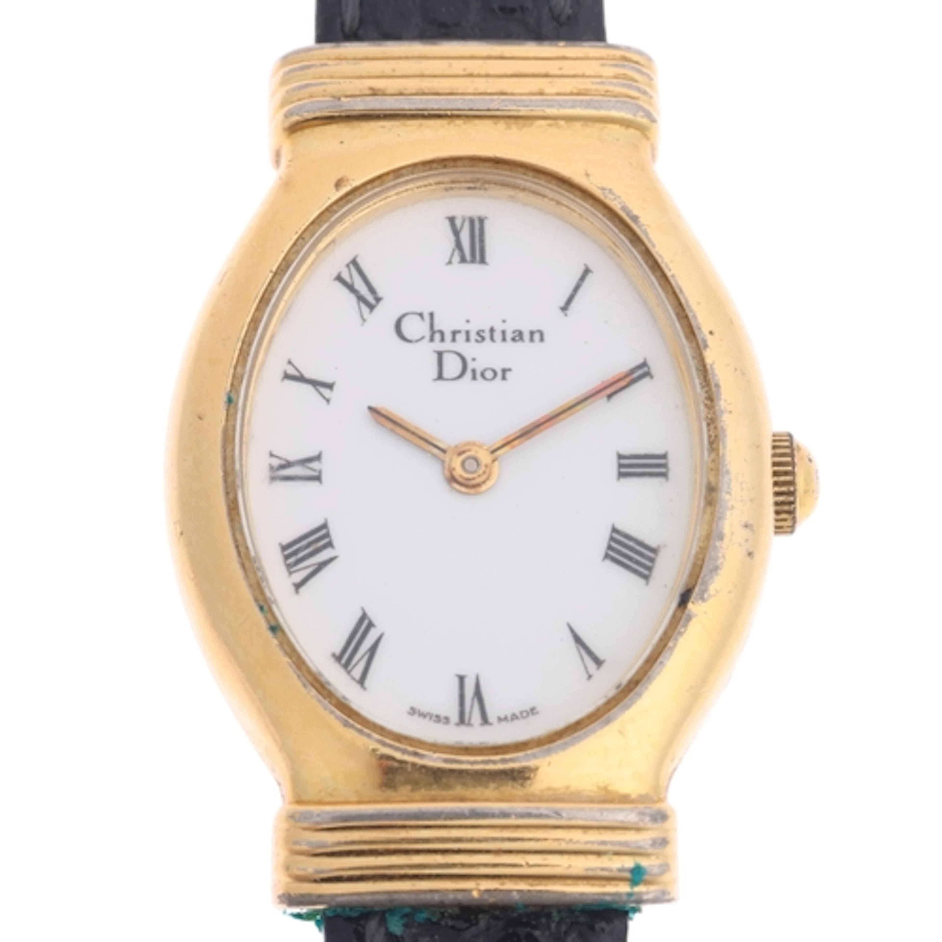 CHRISTIAN DIOR - a Vintage gold plated stainless steel quart...