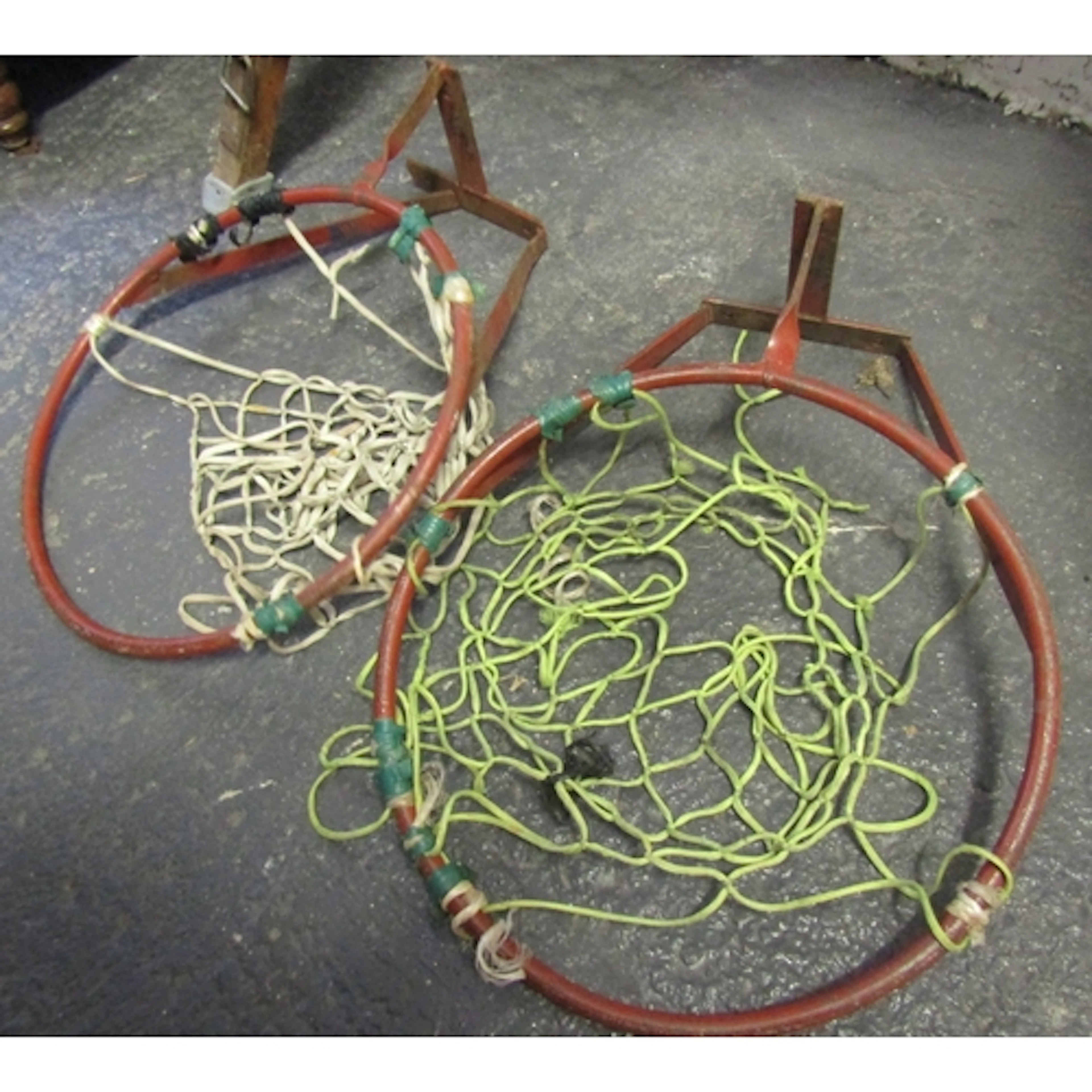Two Vintage Metal Basketball Hoops Good Construction Good Co...