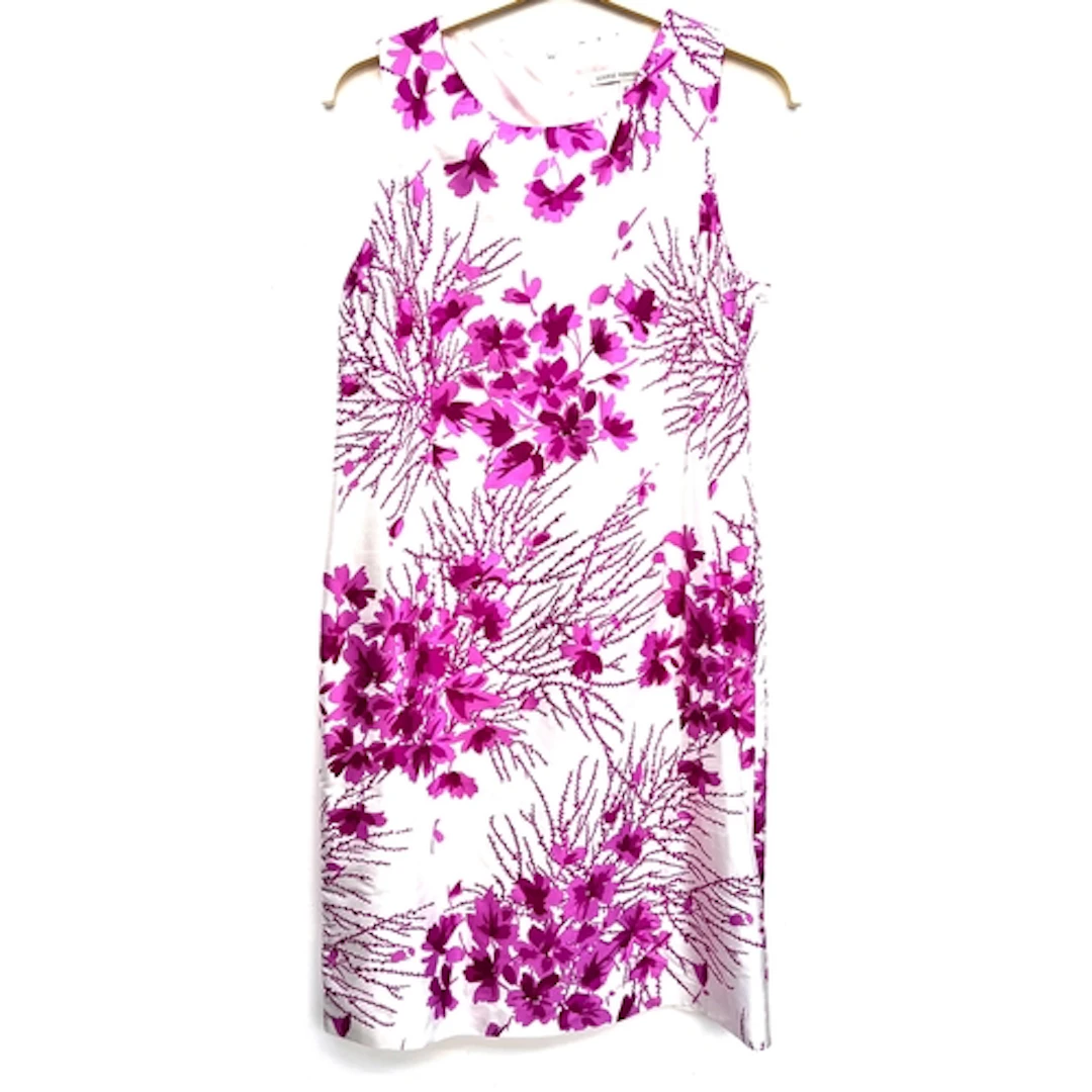 A Louise Kennedy white and fuchsia floral print silk dress, ...