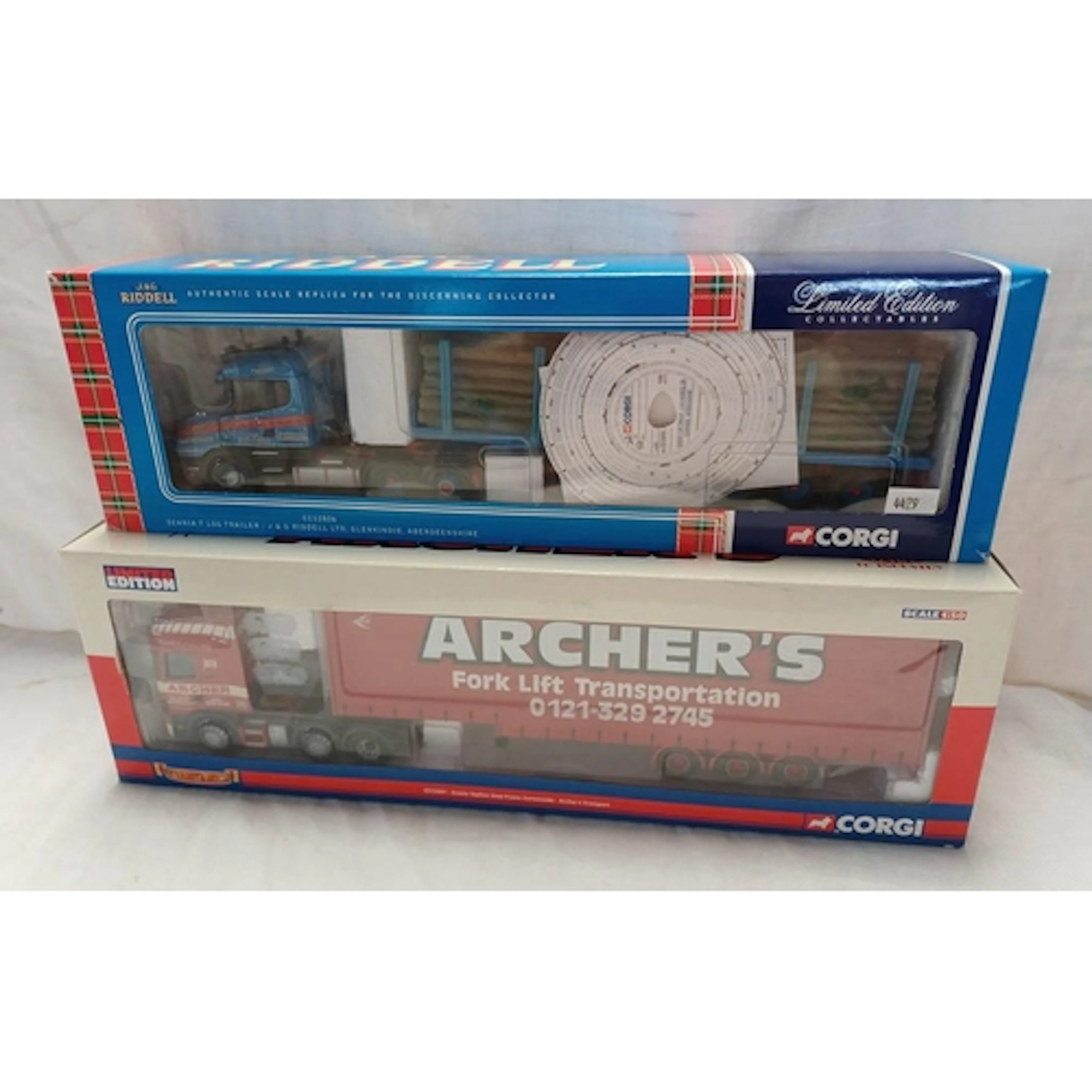 TWO CORGI 1:50 SCALE MODEL HGVS INCLUDING CC12927 - SCANIA T...