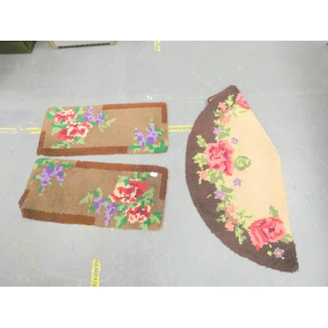 Three vintage rugs.