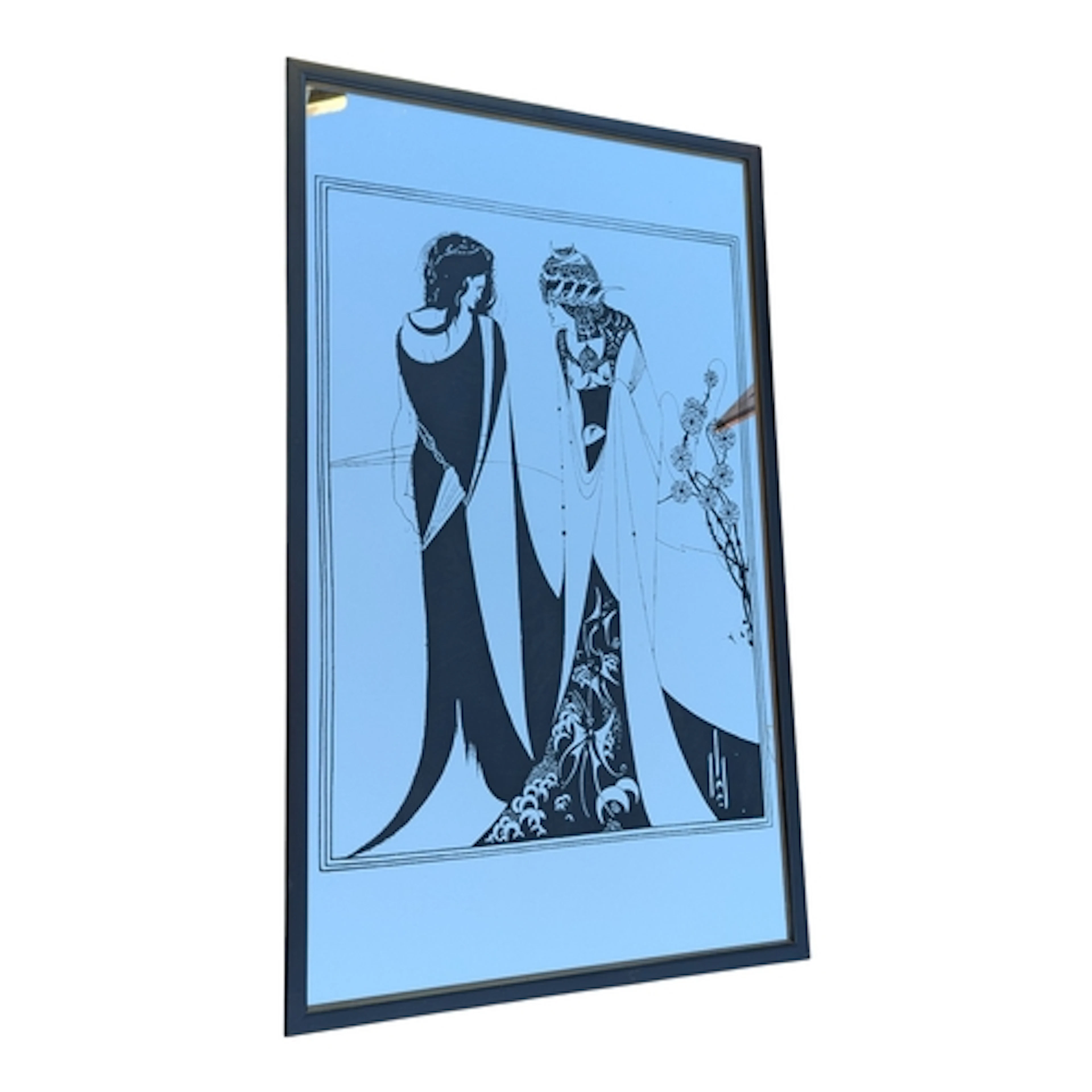 A mid 20th century vintage wall mirror with Aesthetic style ...