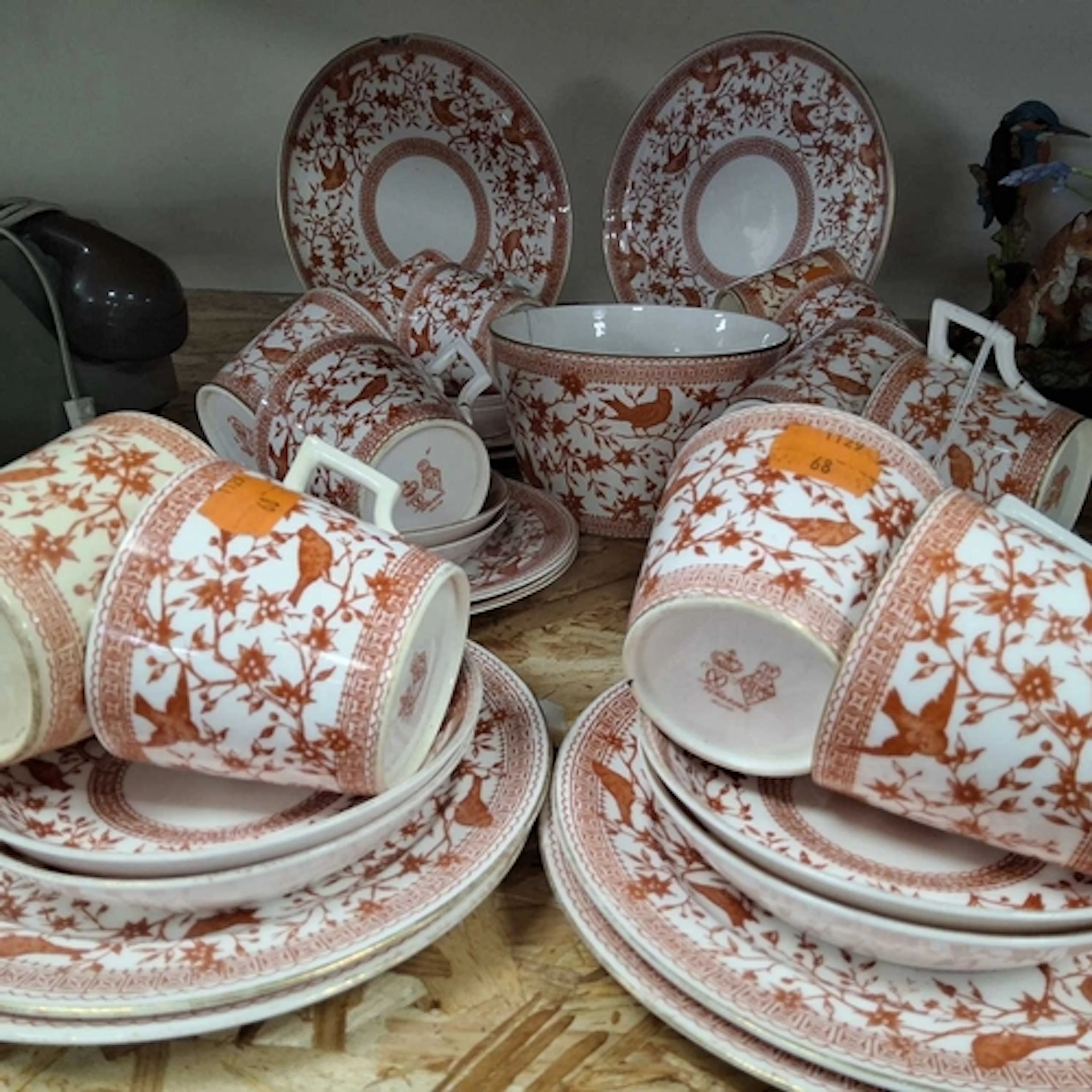 A GROUP OF ROYAL CROWN DERBY 'PEMBROKE' TEAWARE, dated Septe...