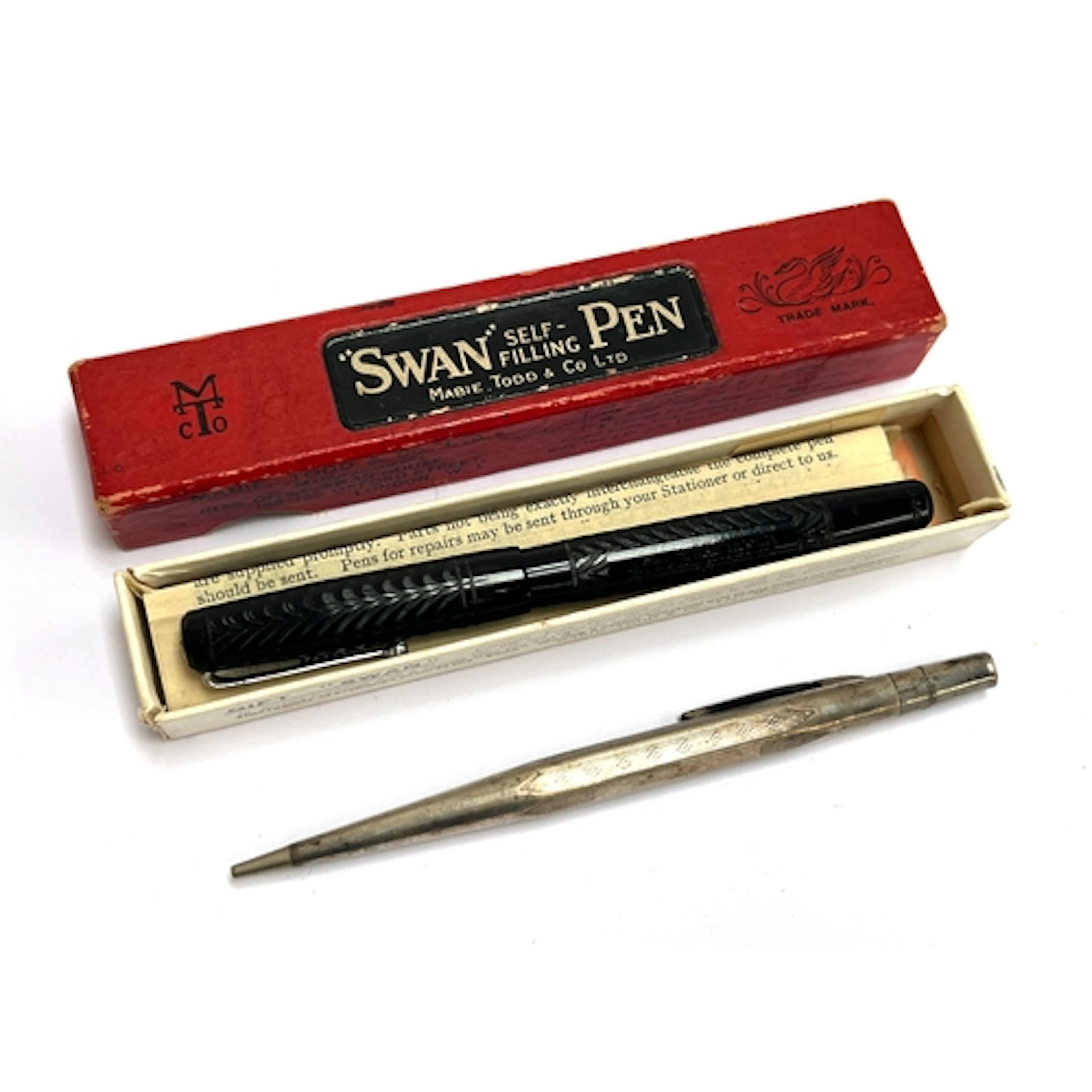 A Sterling Silver 'life long' propelling pencil; together wi...