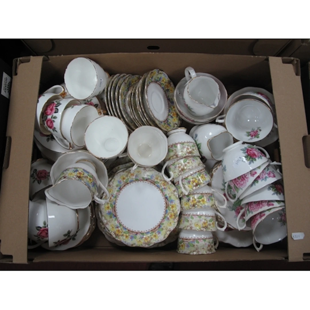 A Quantity of Bone China Tea Ware, including a thirty-six-pi...