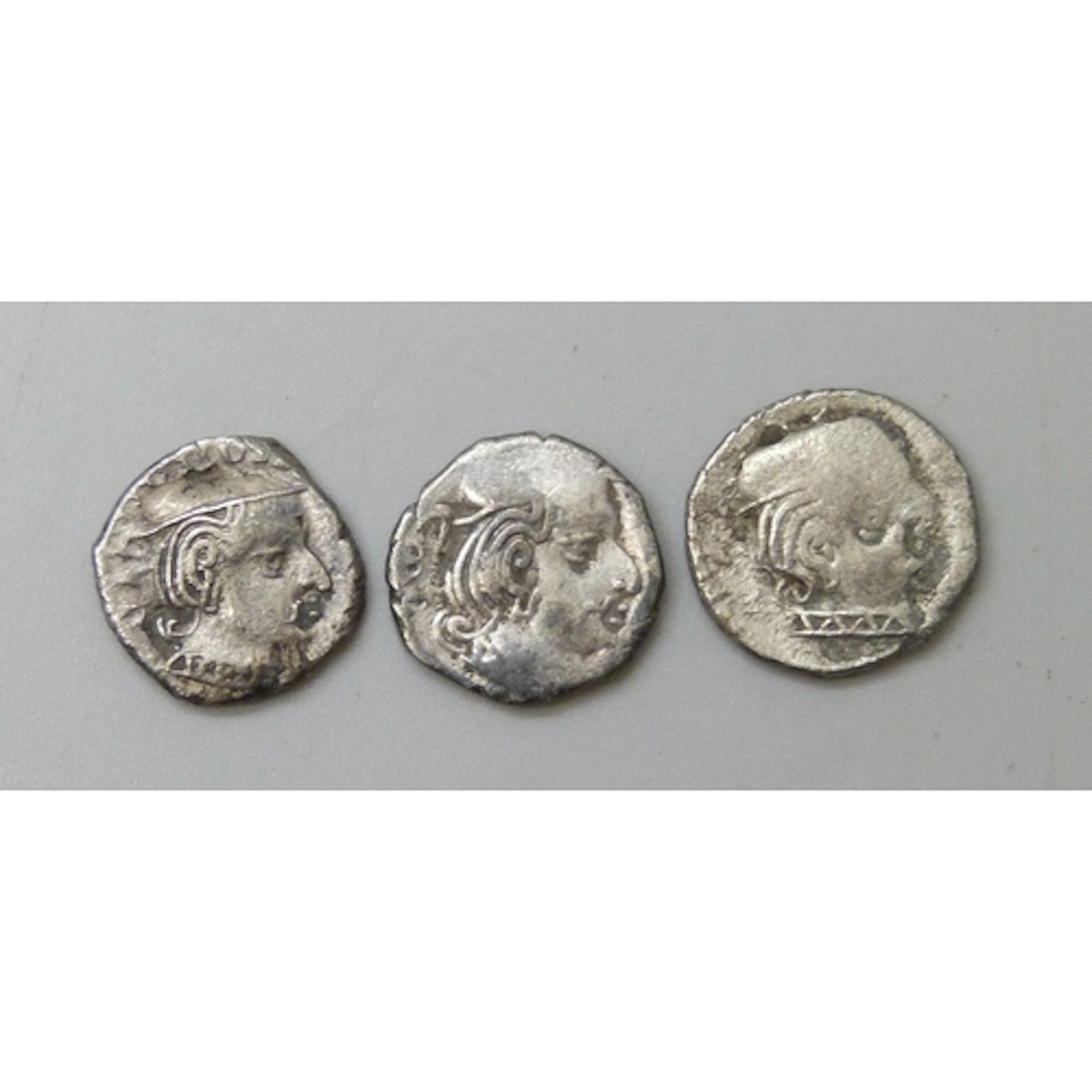 Coins - three Ancient Indian Kshatrap Dynasty silver coins, ...