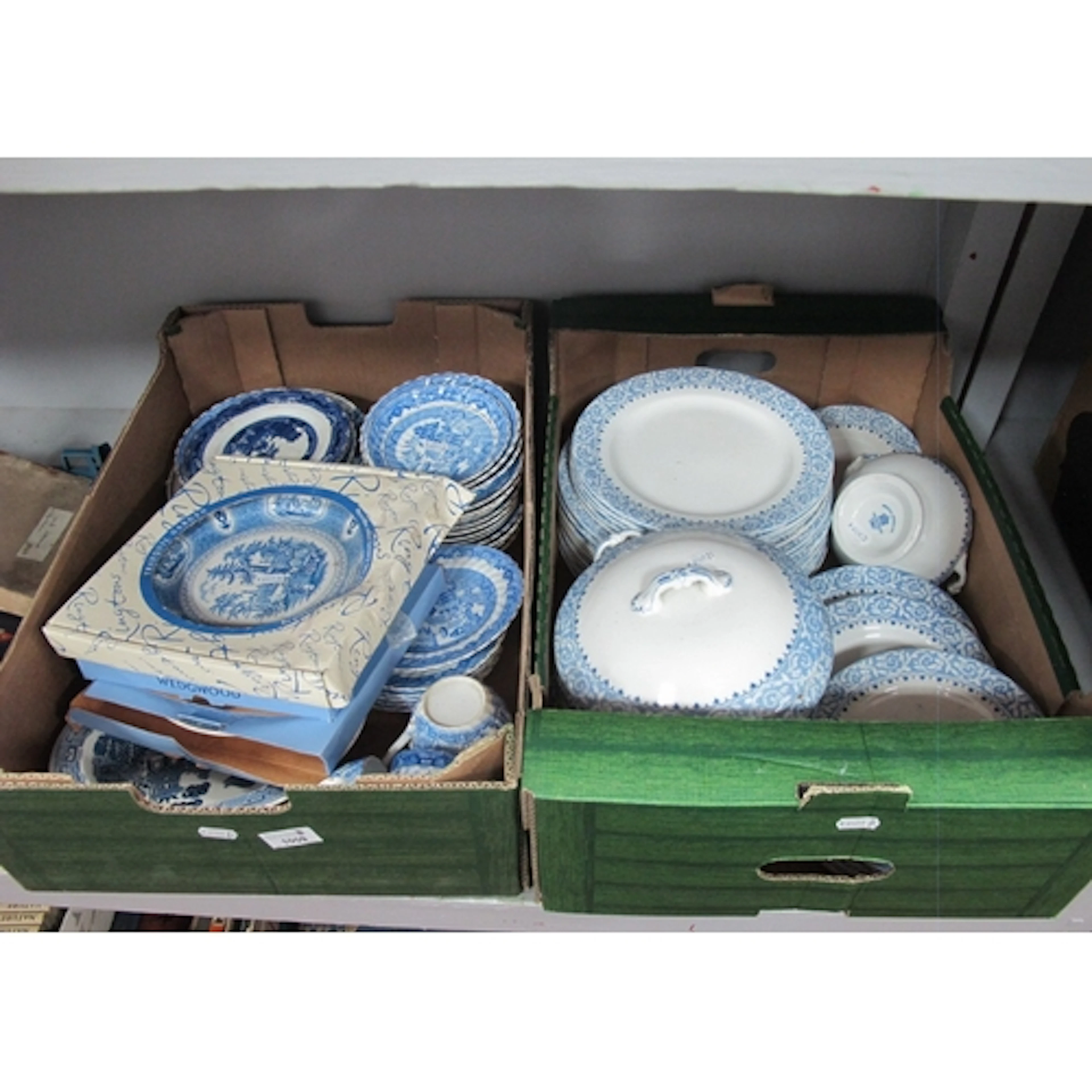 Blue and White Ceramics, including a quantity of Wedgwood & ...