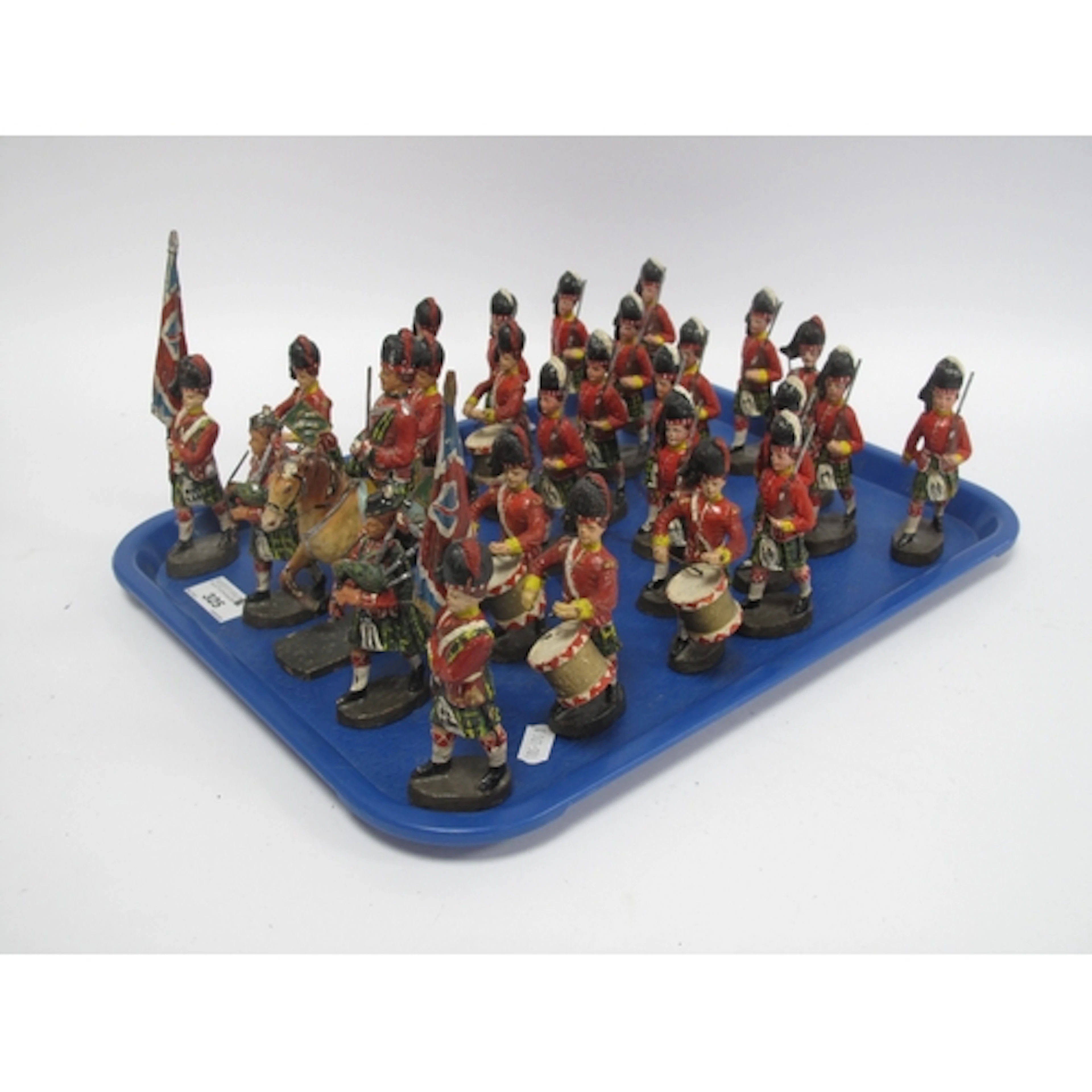 Twenty Seven 4" Elastolin Marching Scottish Highlanders, inc...