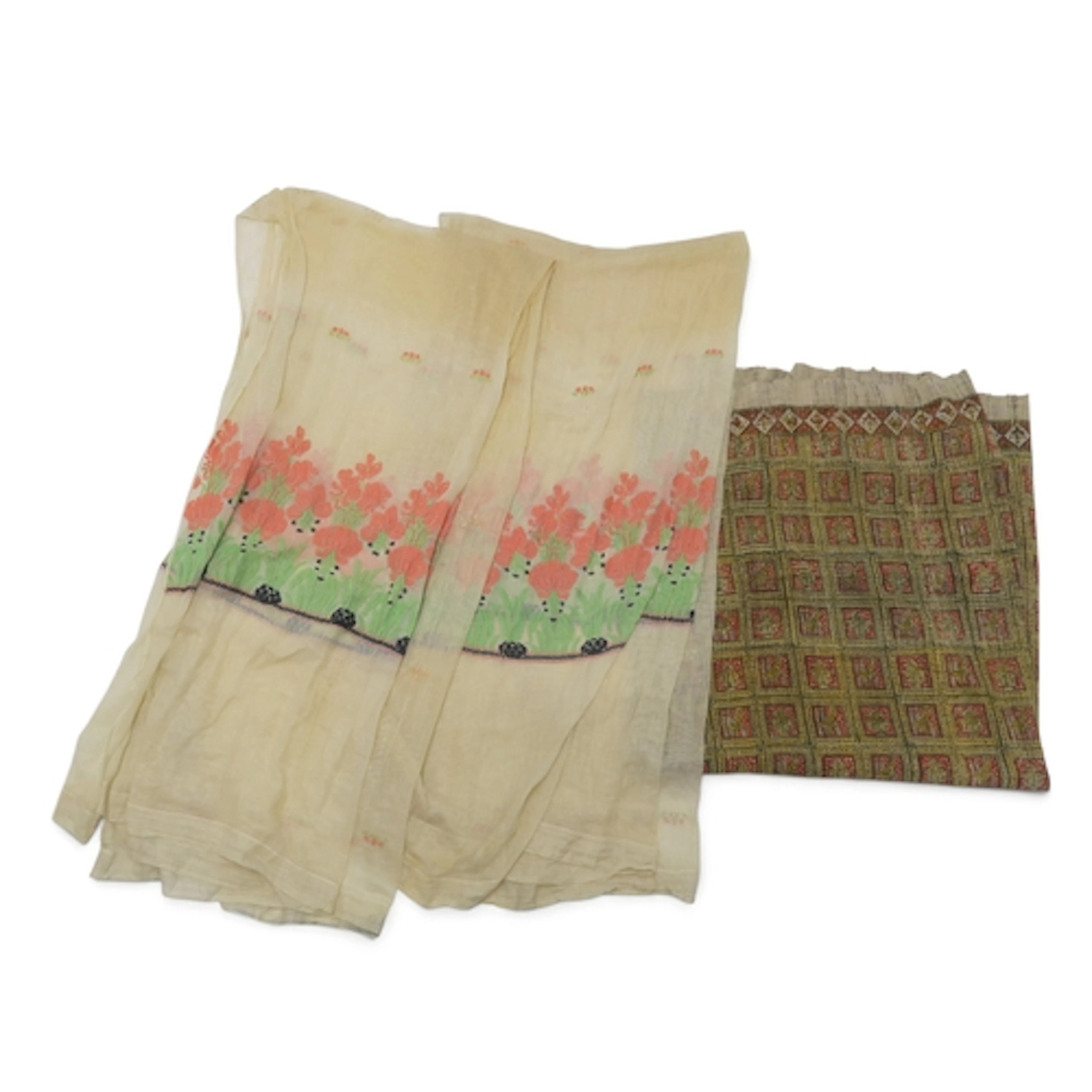 Vintage dresses including a mauve lace gown by Dorée,...