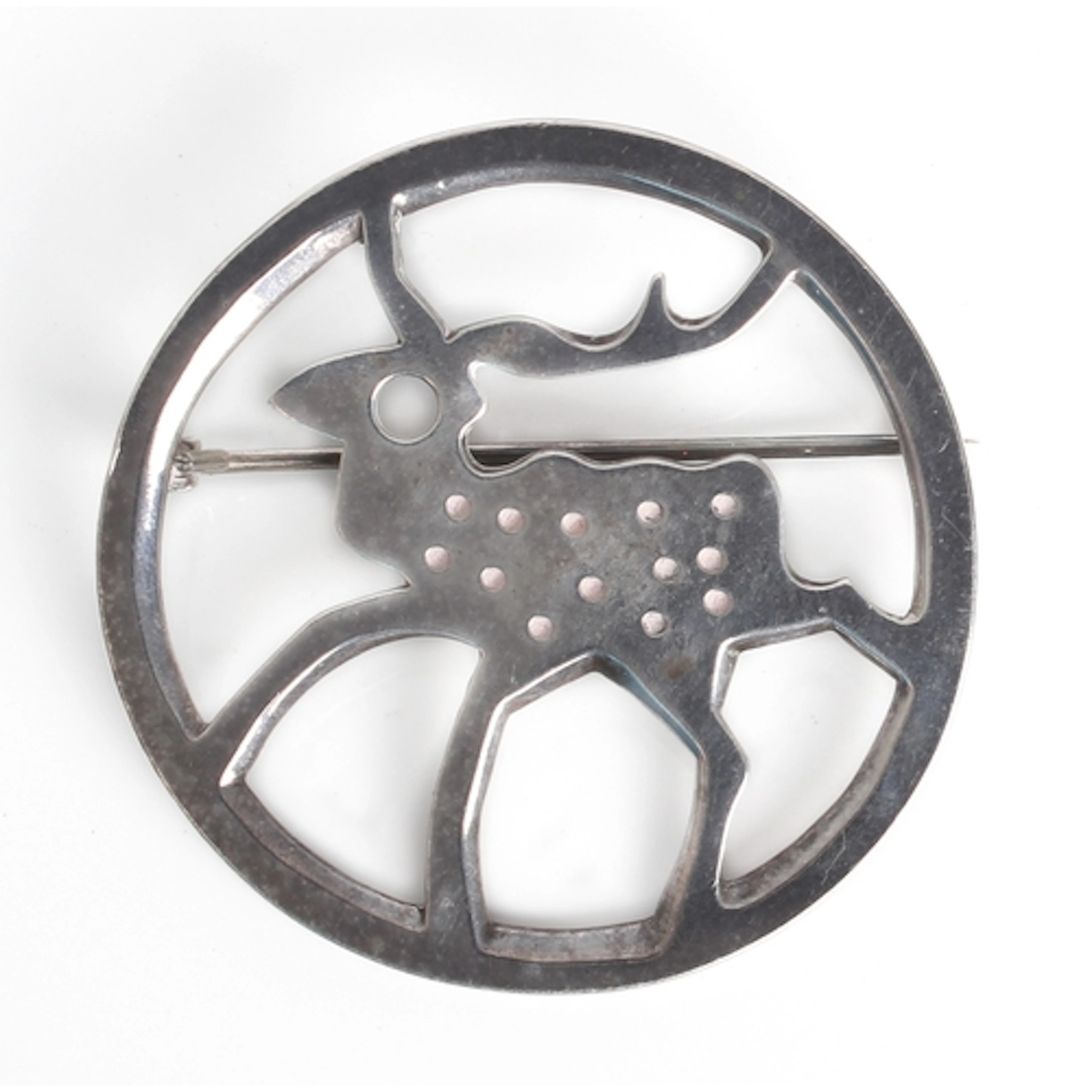 A Norwegian sterling silver brooch by Juhls Kautokeino - of ...
