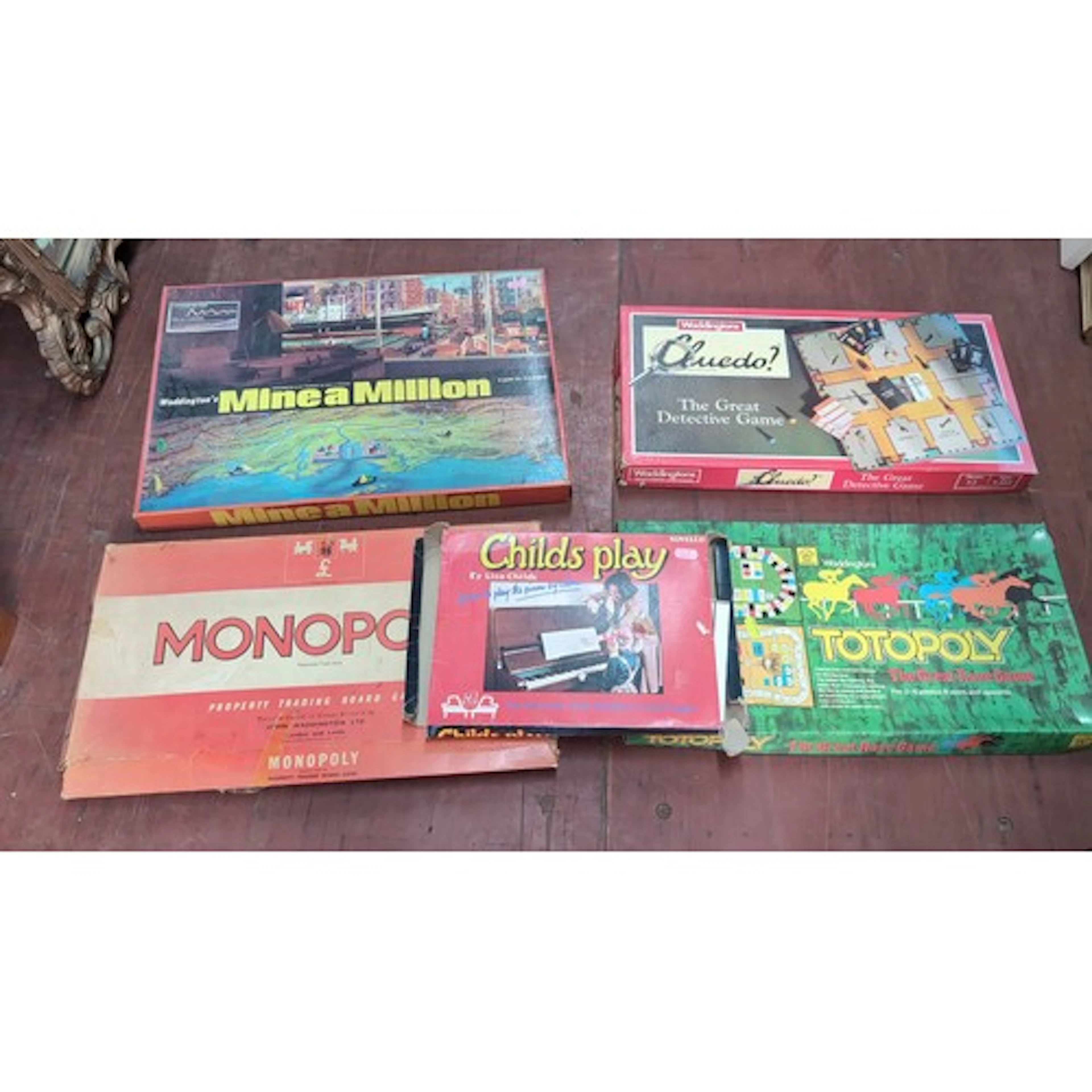 A group of vintage Waddingtons boxed games comprising Mine a...