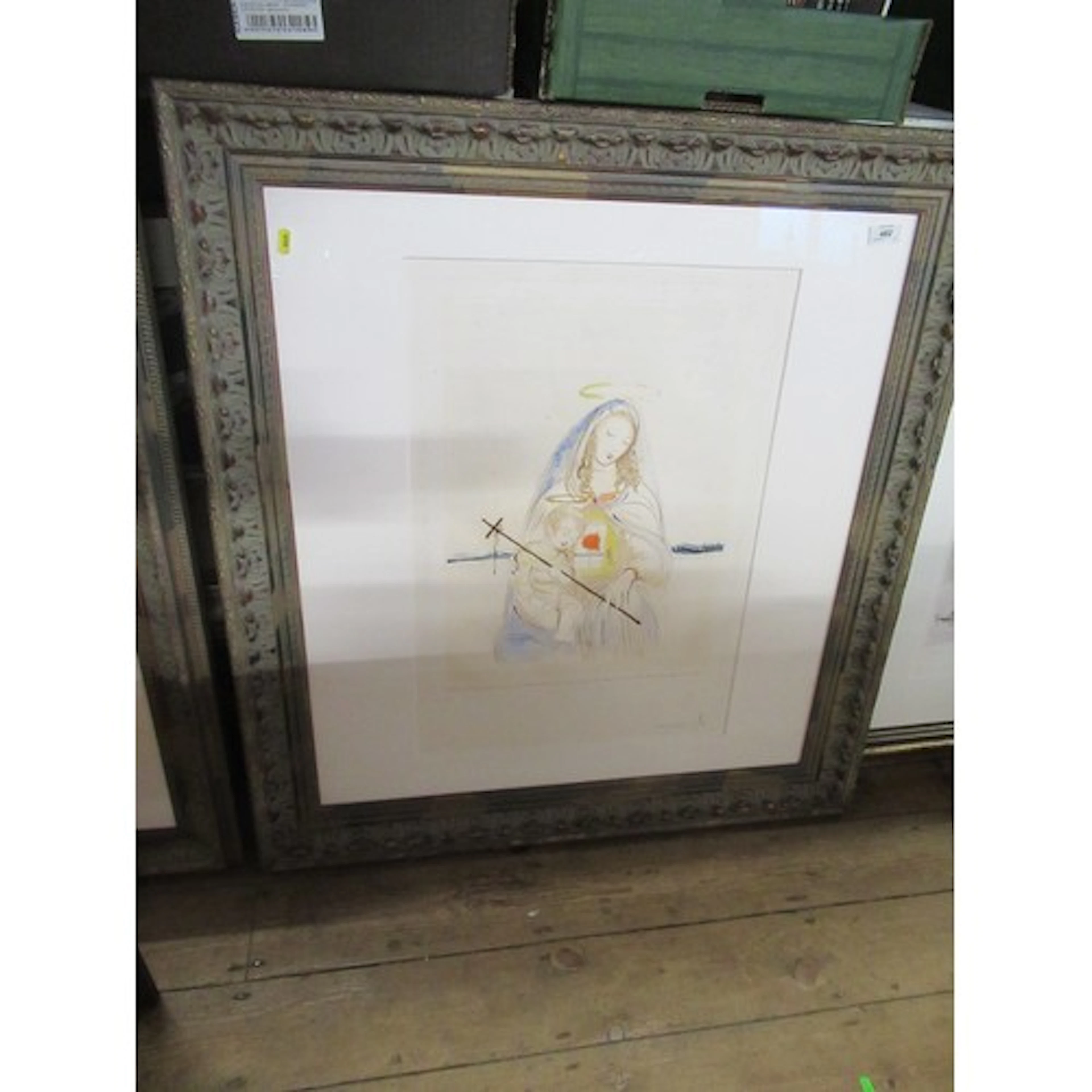 A limited edition Salvador Dali print "La Madone a la Rose" ...