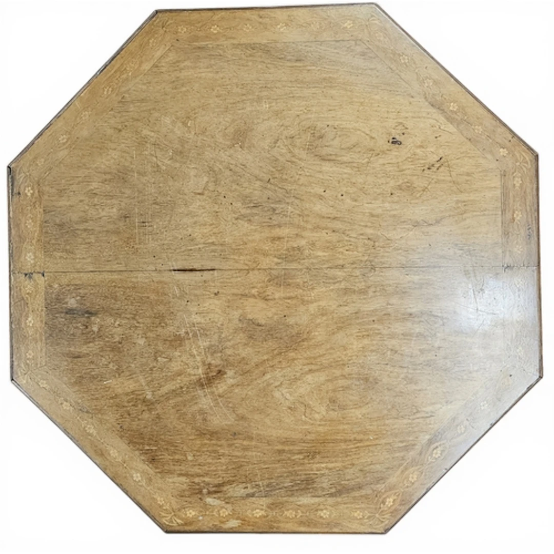 An Edwardian Rosewood and Inlaid hexagonal Centre Table on t...