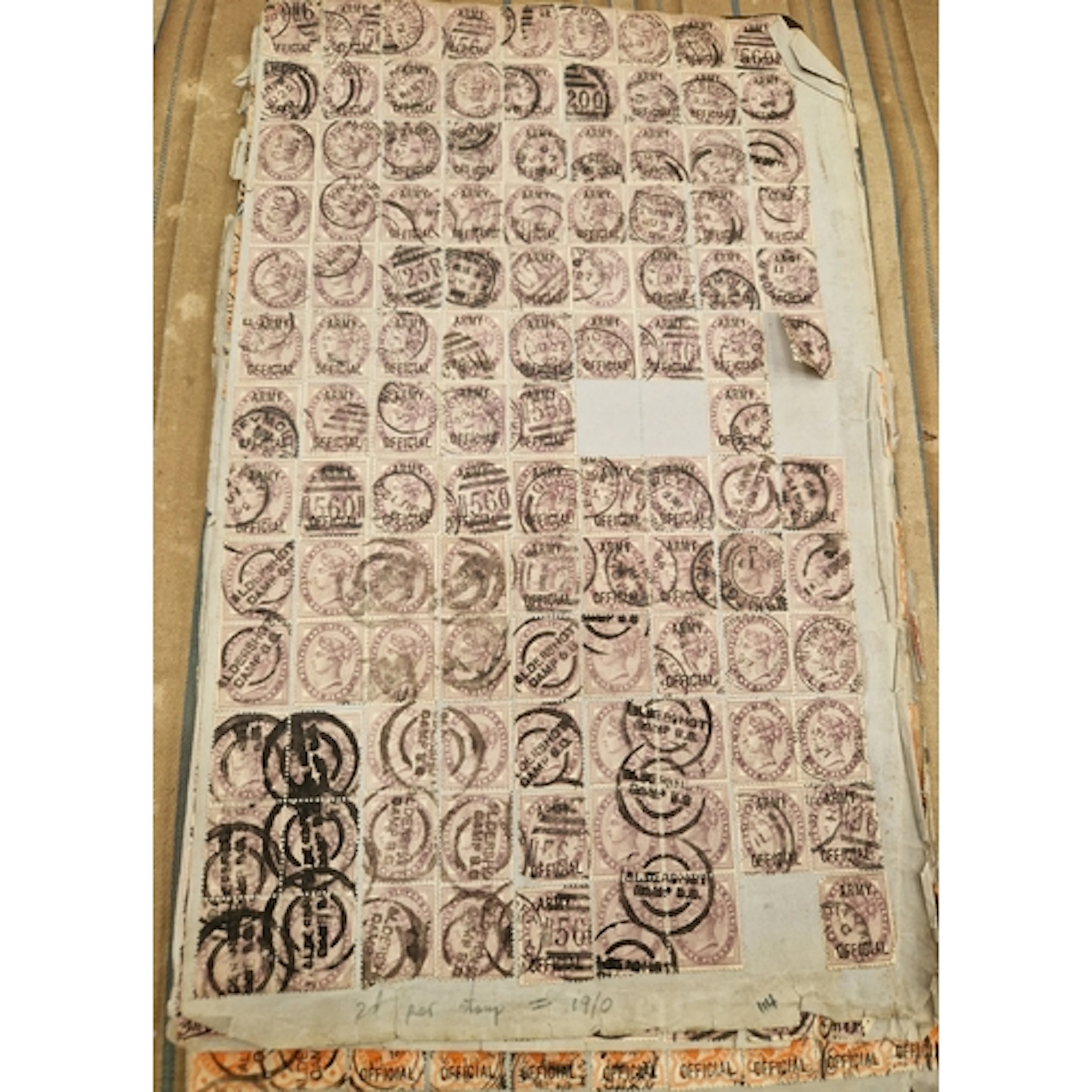 A Selection of used Victorian stamps (principally GB) on loo...