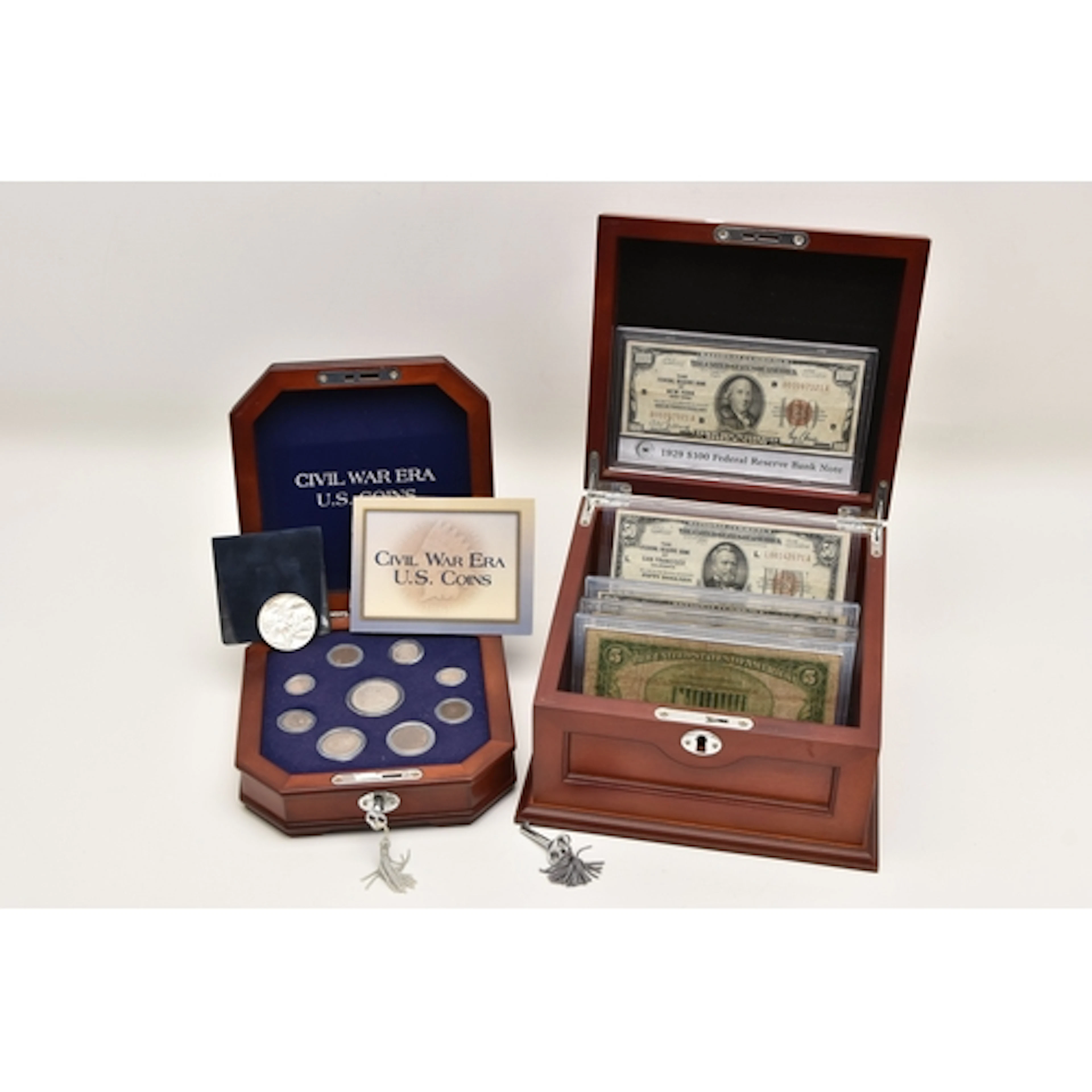 USA COINS AND DOLLAR NOTES, to include civil war era US coin...