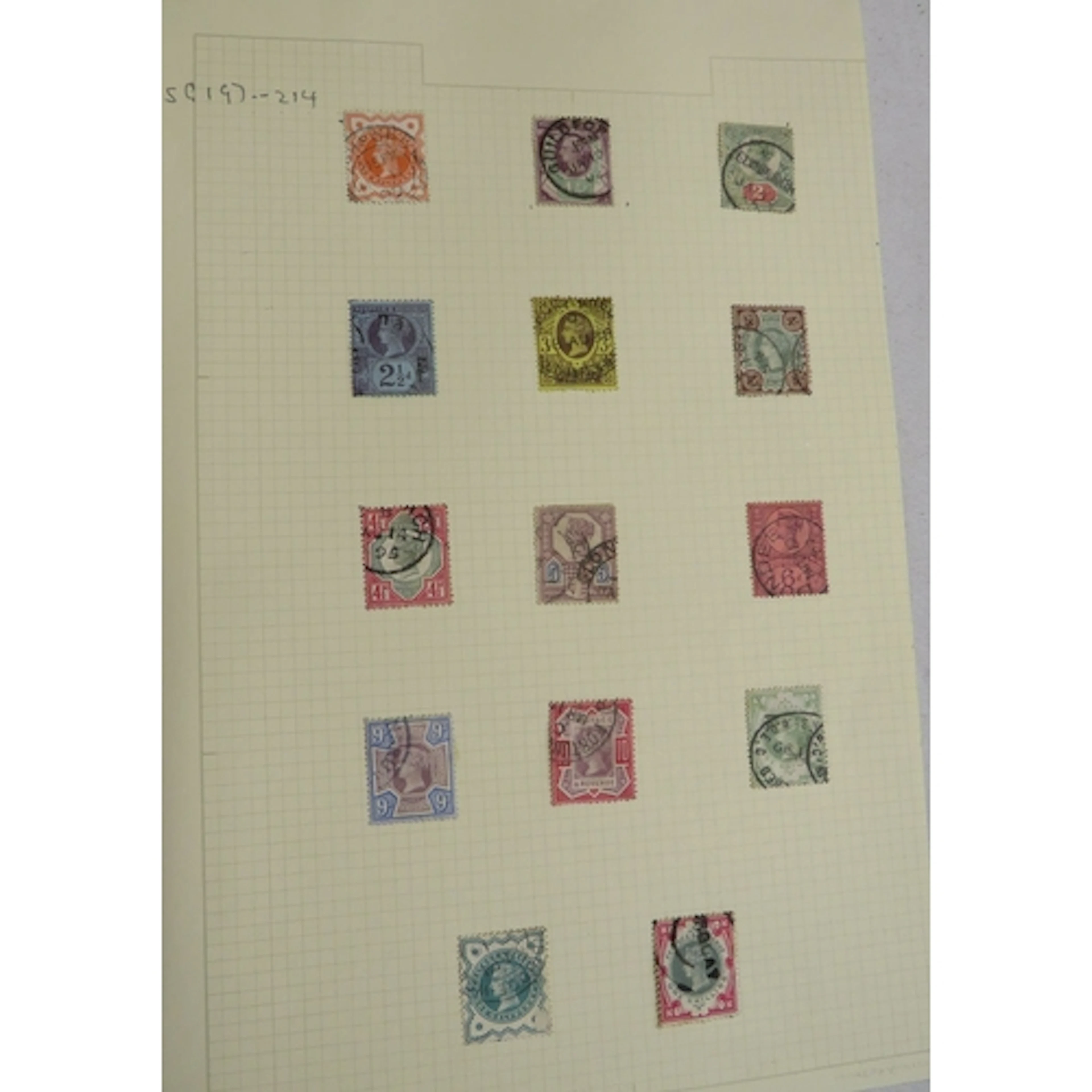 Stamps: GB Album Leaf Queen Victoria Used, catalogue value £...