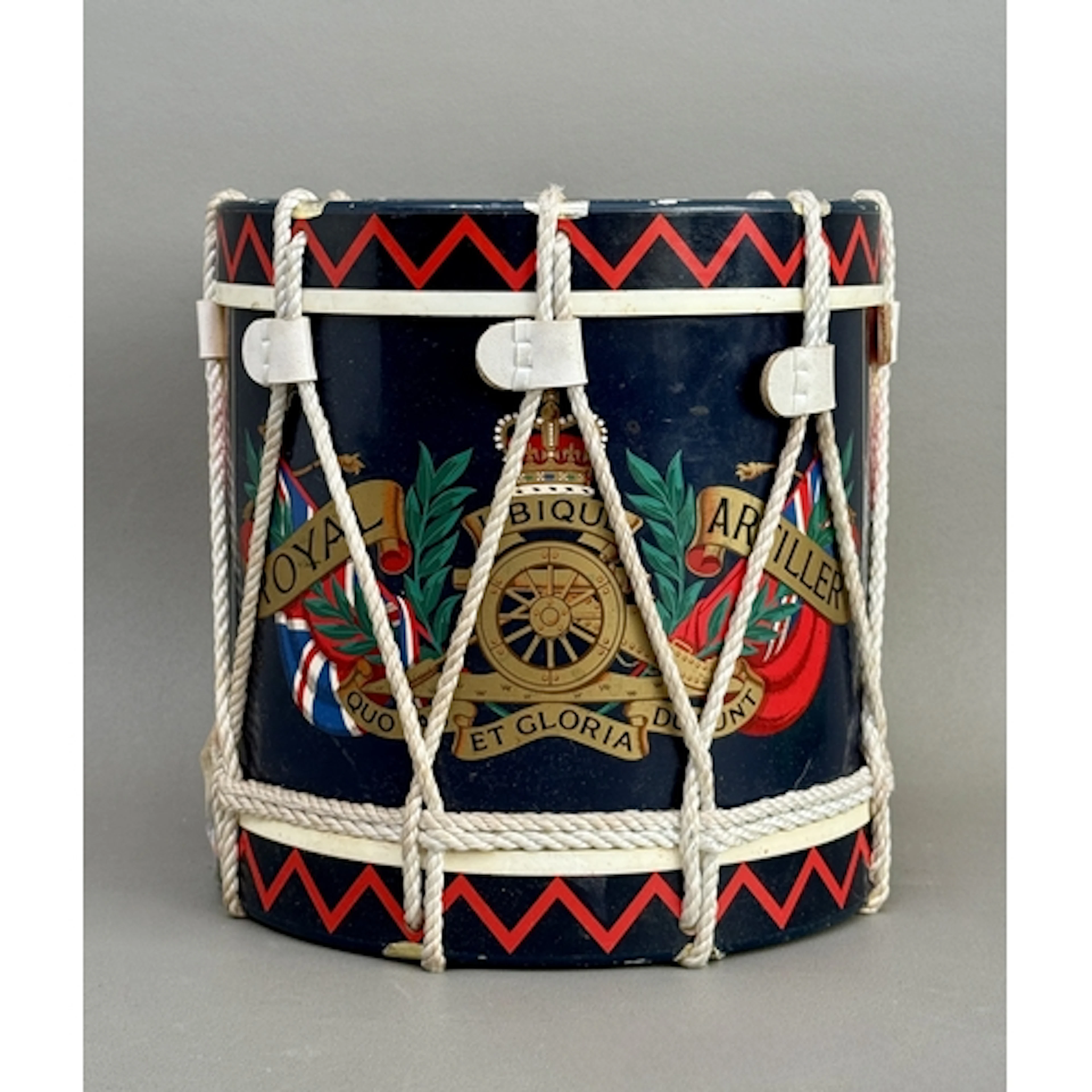 A novelty military biscuit barrel in the form of a Royal Art...