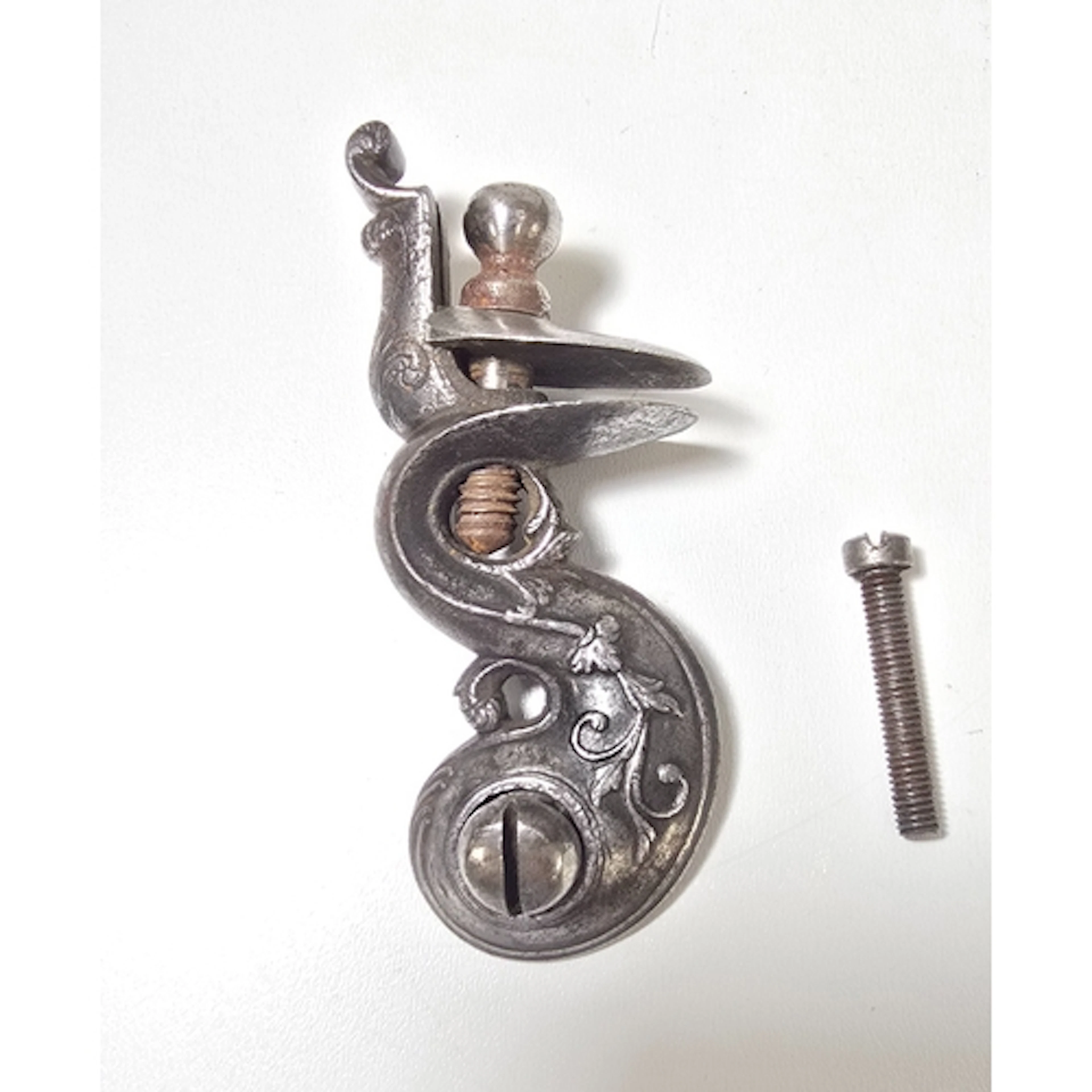 A large detached Italian flintlock cock from a sporting gun ...