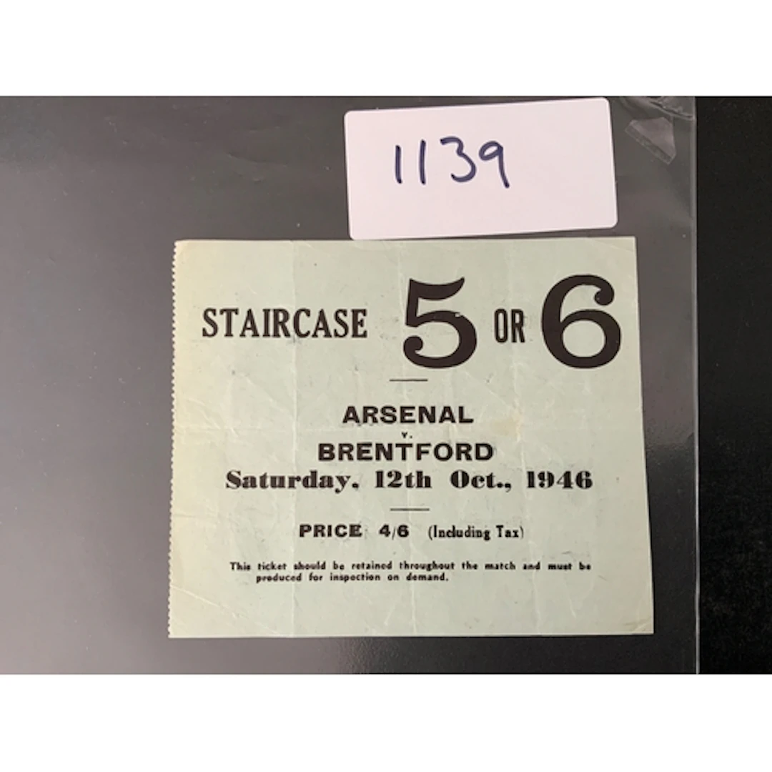 46/47 Arsenal v Brentford Football Ticket: League ticket is ...