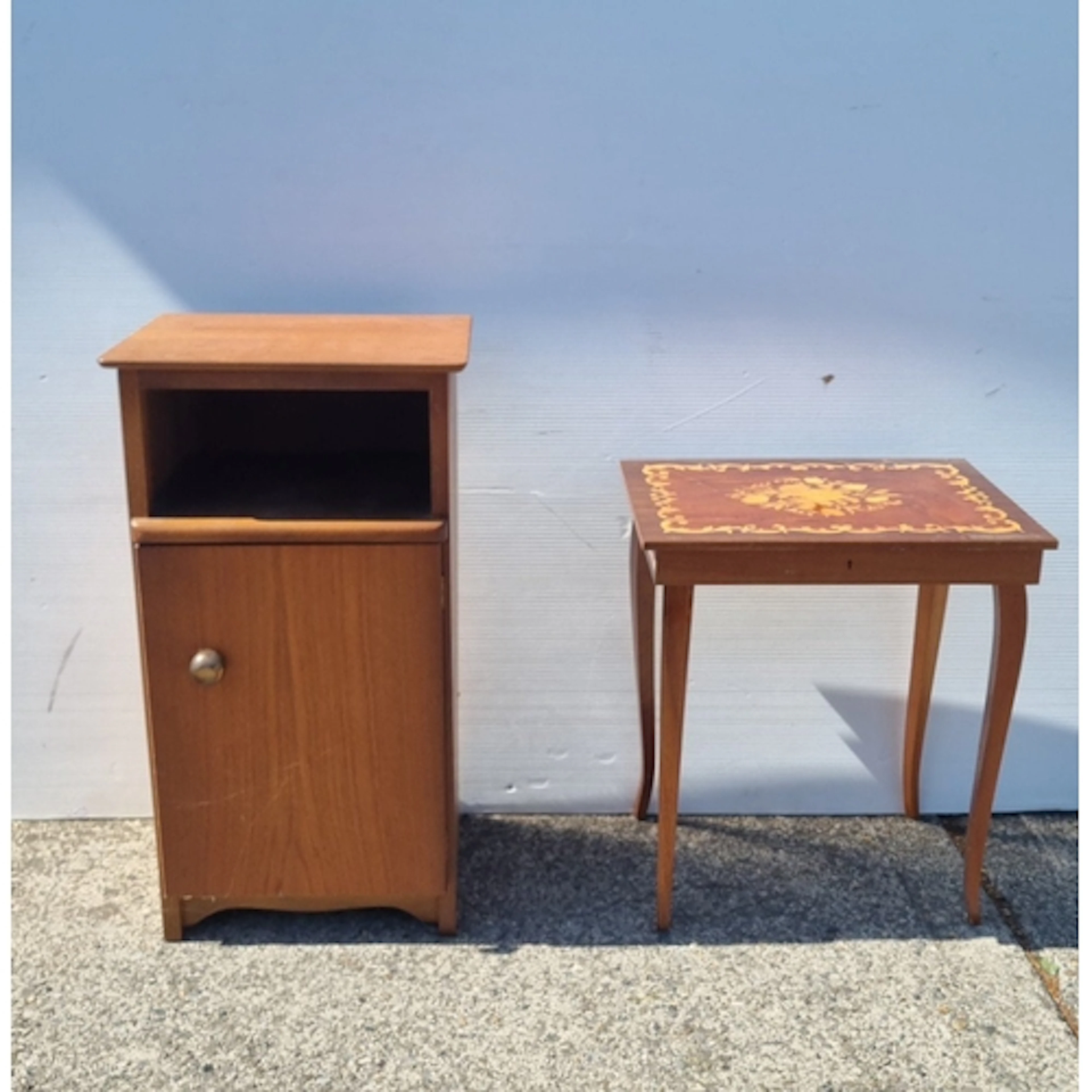 Vintage Locker and Musical Lift-Top Table