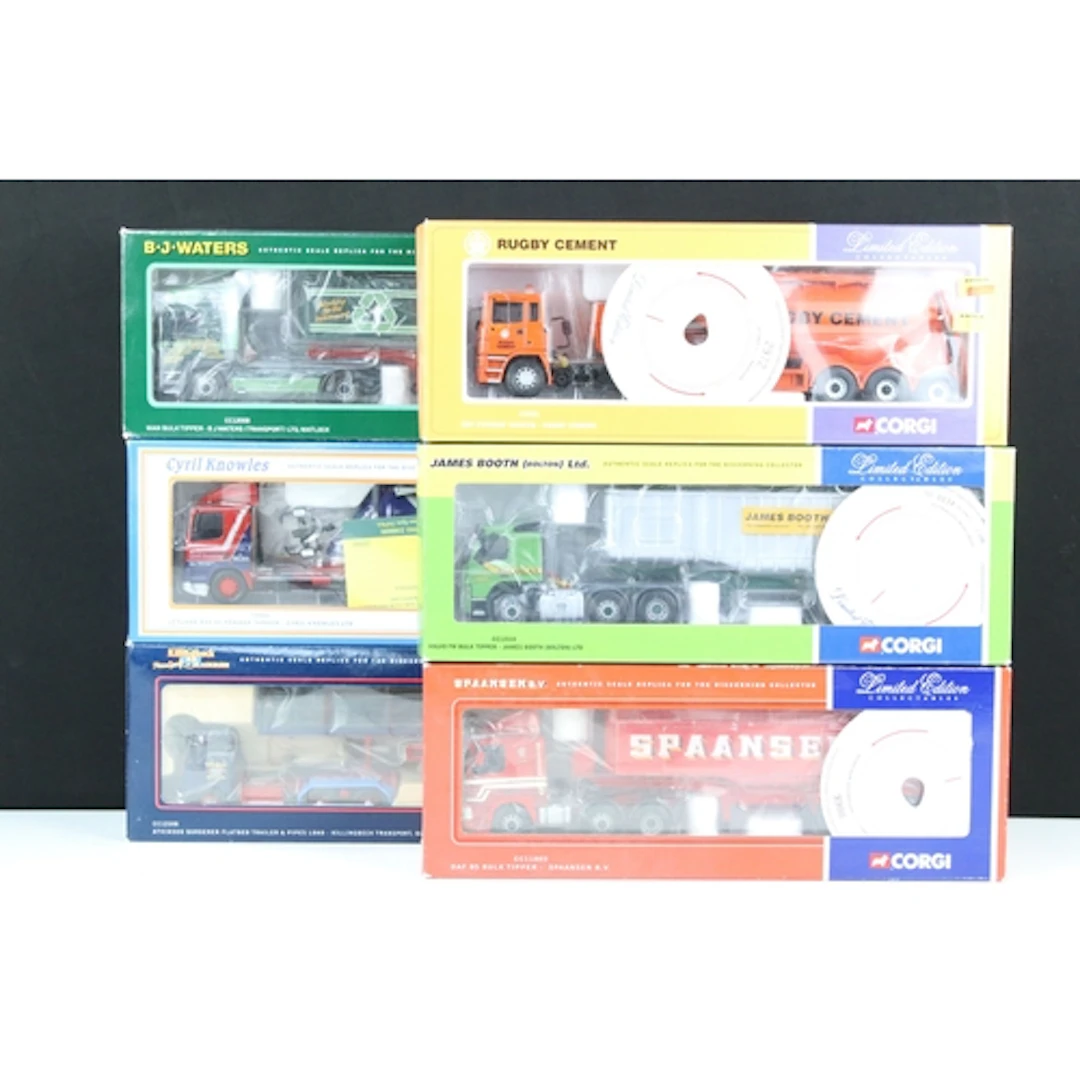 Six boxed 1/50 Corgi ltd edn diecast haulage models to inclu...