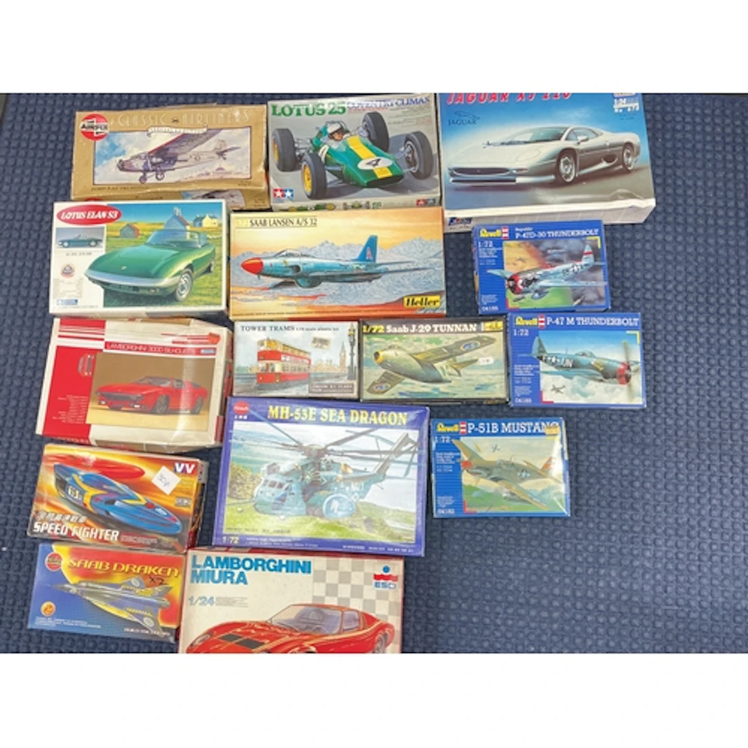 A Collection Of Boxed Model Kits Including Tamiya, Heller, A...