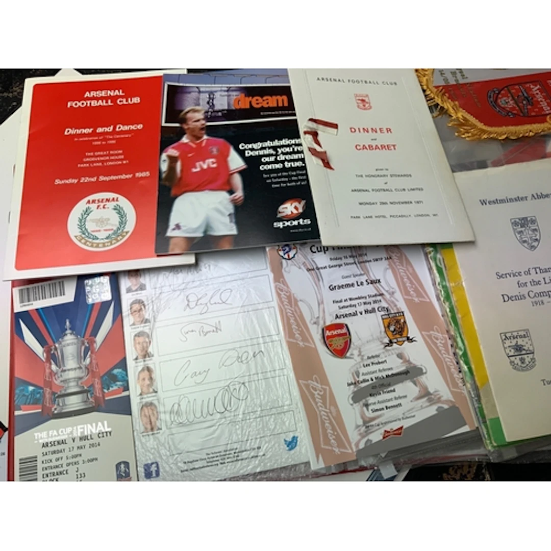 Arsenal Football Memorabilia: Includes referees report for m...