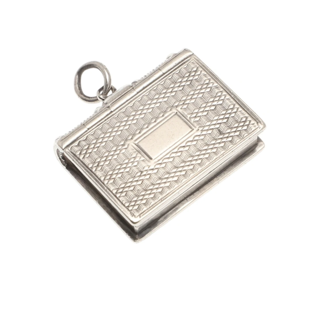 A WILLIAM IV SILVER VINAIGRETTE. Of book design with engine ...