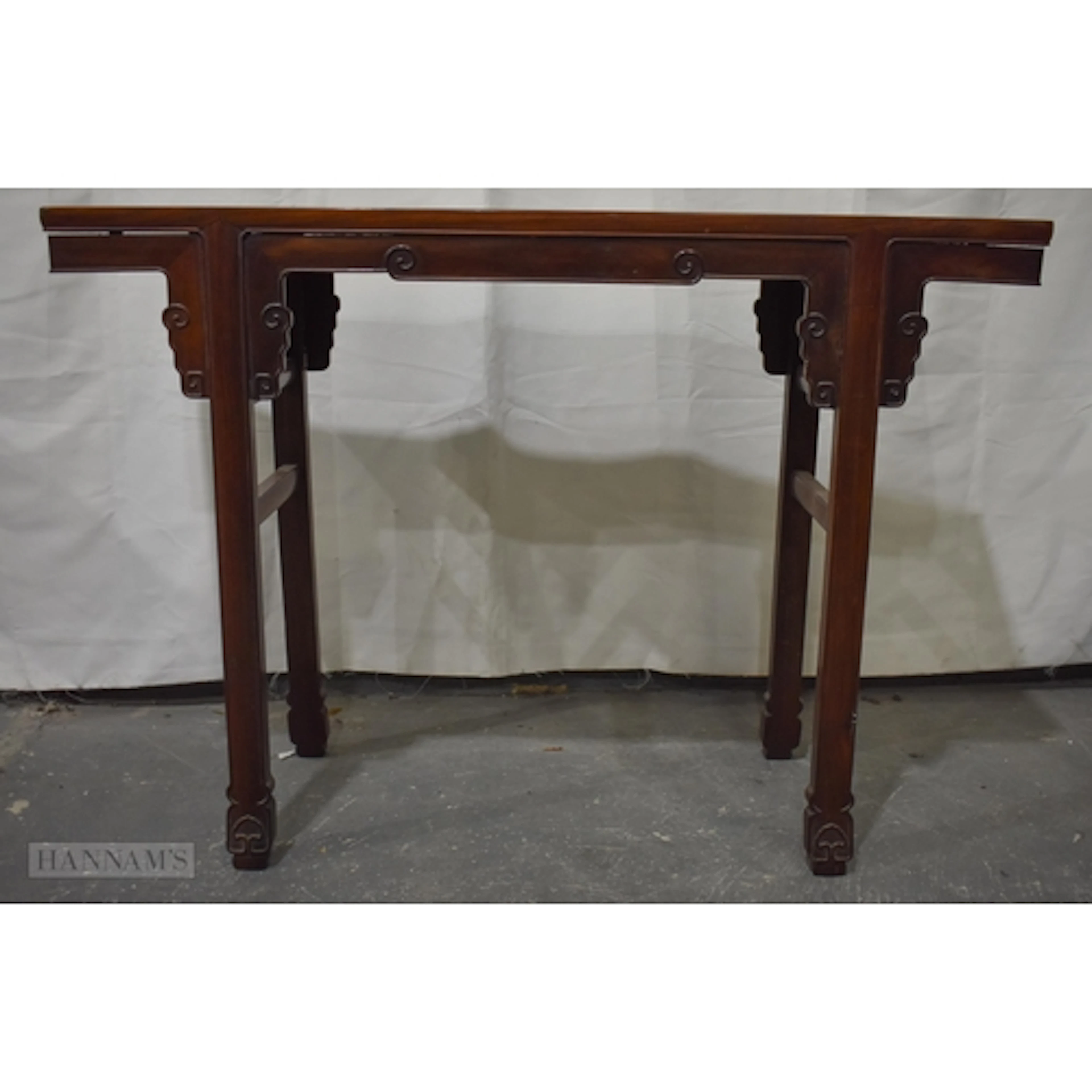 A LATE 19TH CENTURY CHINESE HUANGHUALI AND HONGMU ALTAR TABL...