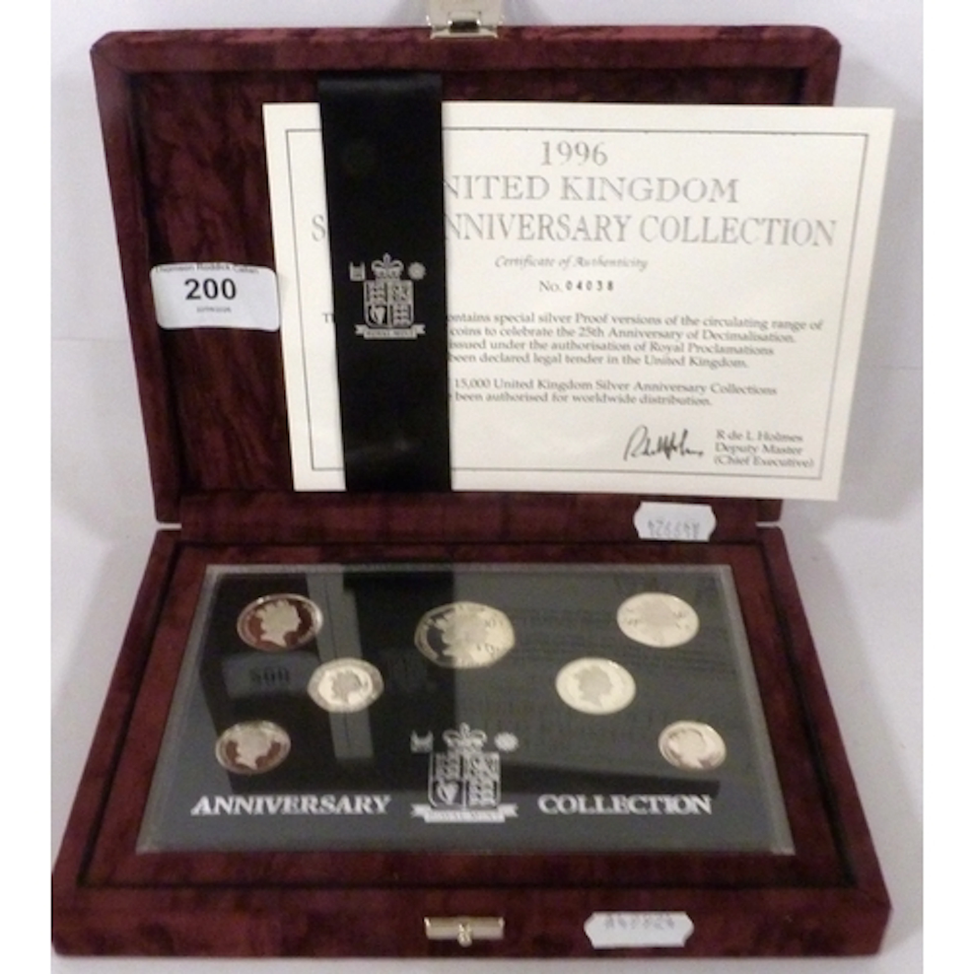 1996 United Kingdom Silver Anniversary Collection coin set b...