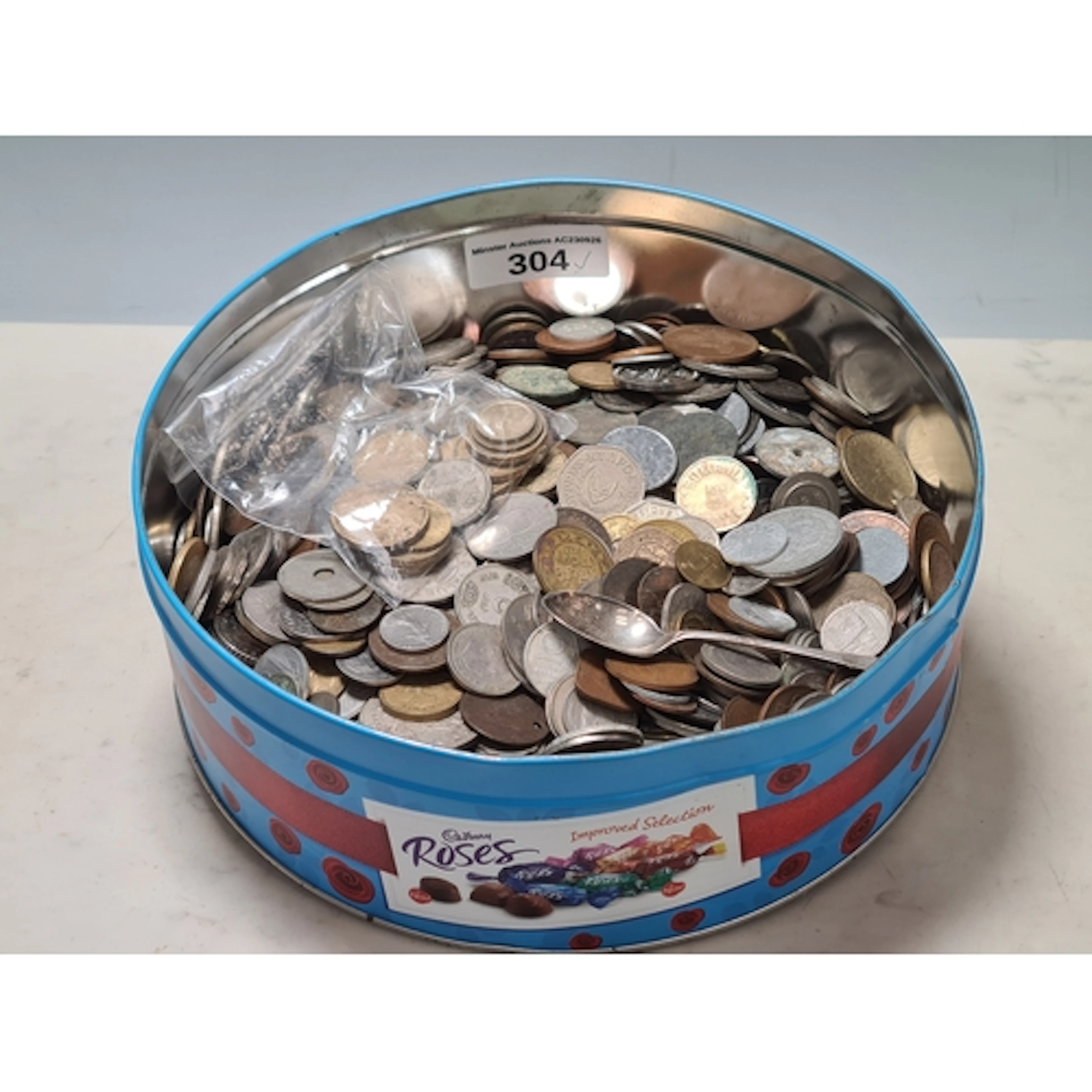 A tin of British and World Coins, to include issues from Fra...