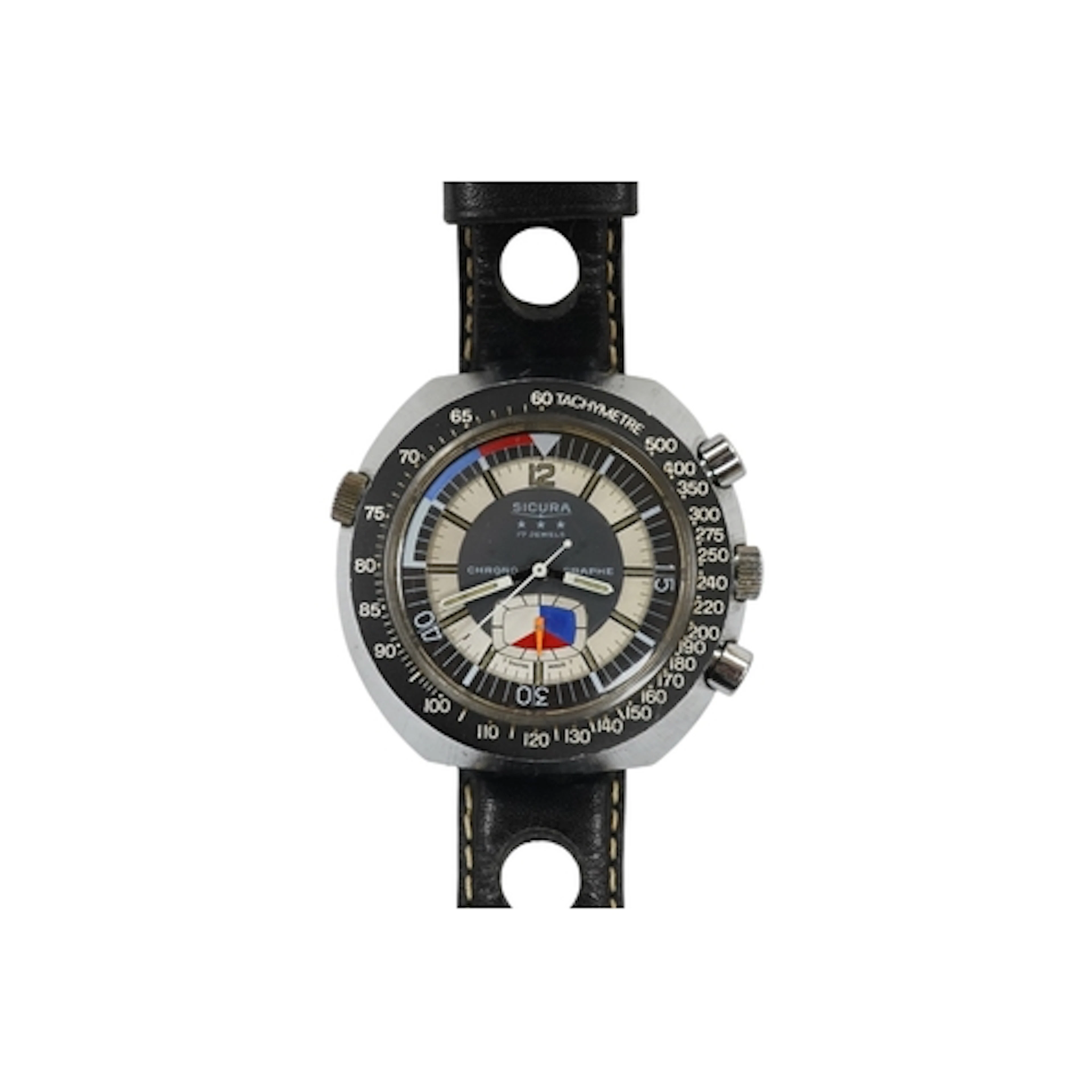 A gentleman's late 20th century stainless steel Sicura chron...
