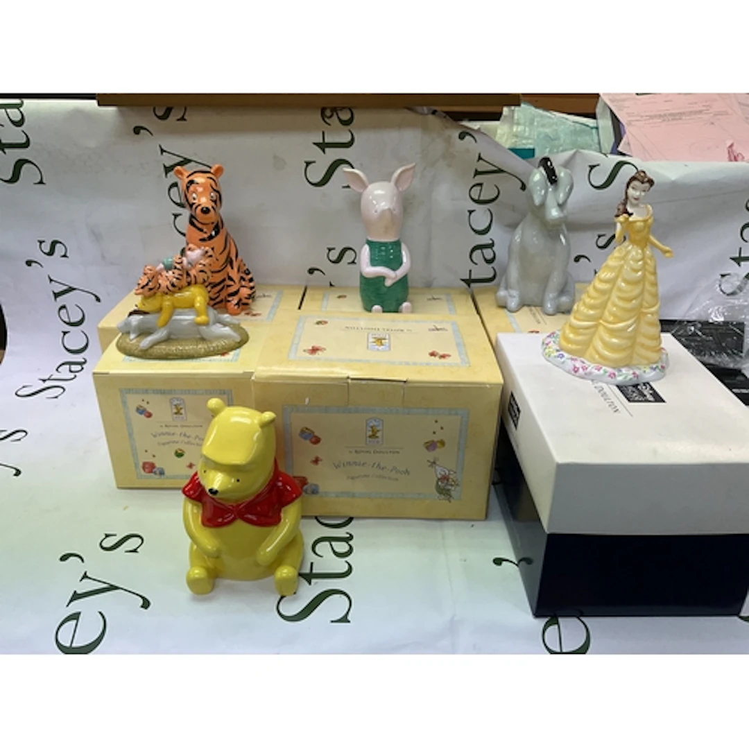 5 boxed Doulton Winnie The Pooh figures and 1 Disney Royal D...