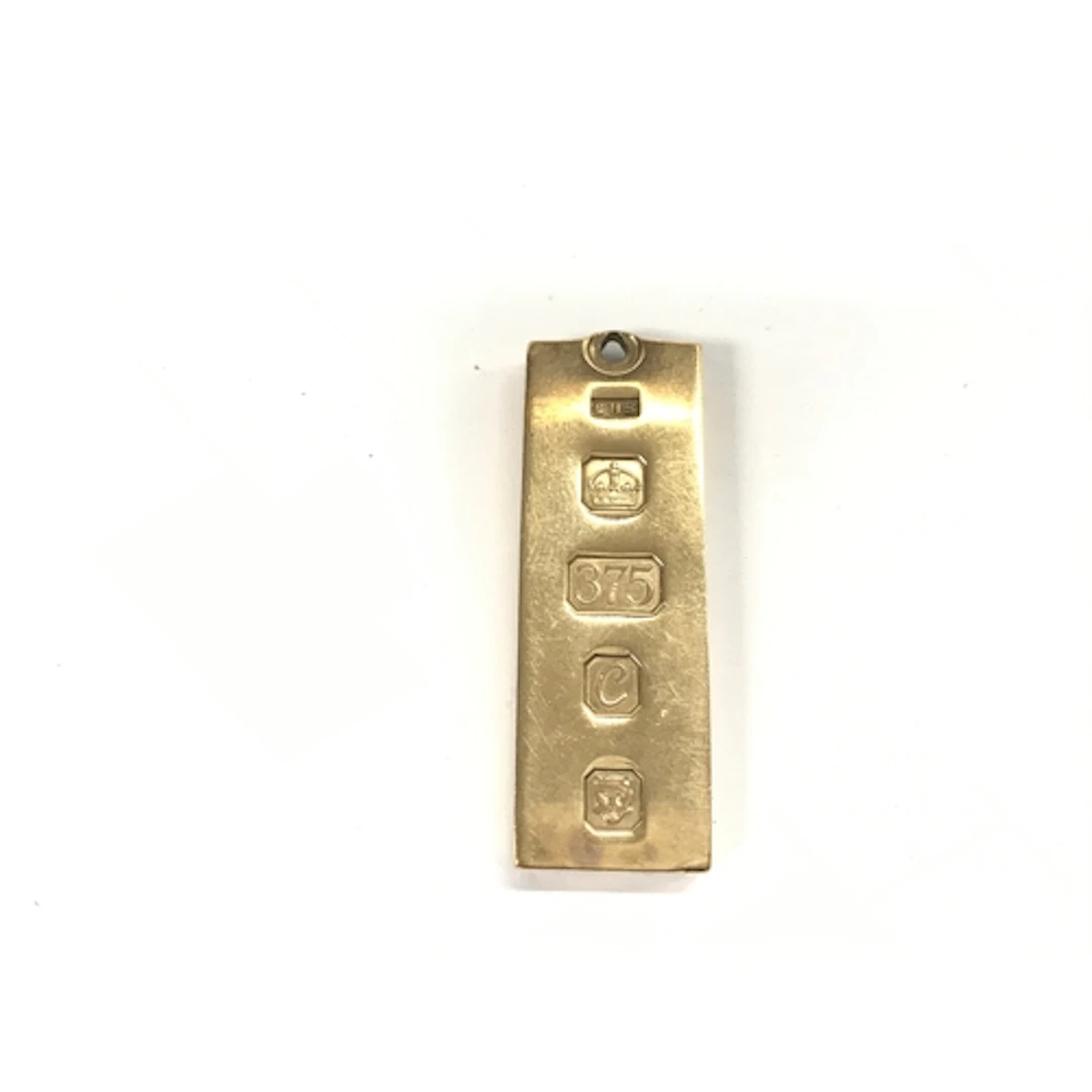 9ct gold ingot pendant 29.20g